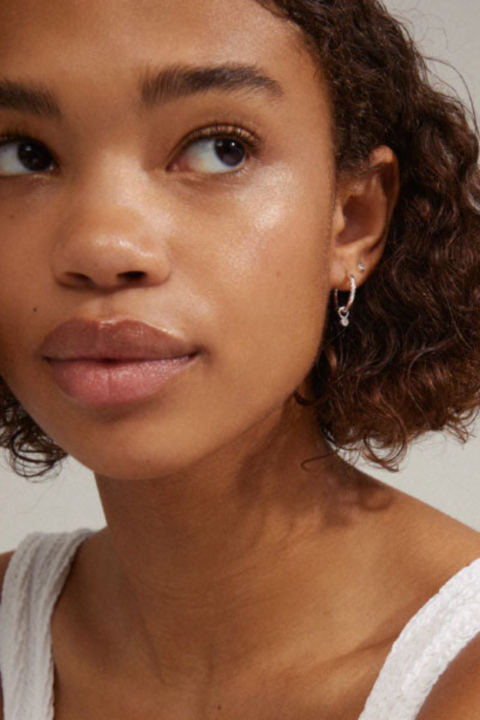 Elna Crystal Hoop Silver Set - 2 Recycled Sterling Silver Earrings for Women | Elegant Everyday & Party Jewelry Gift