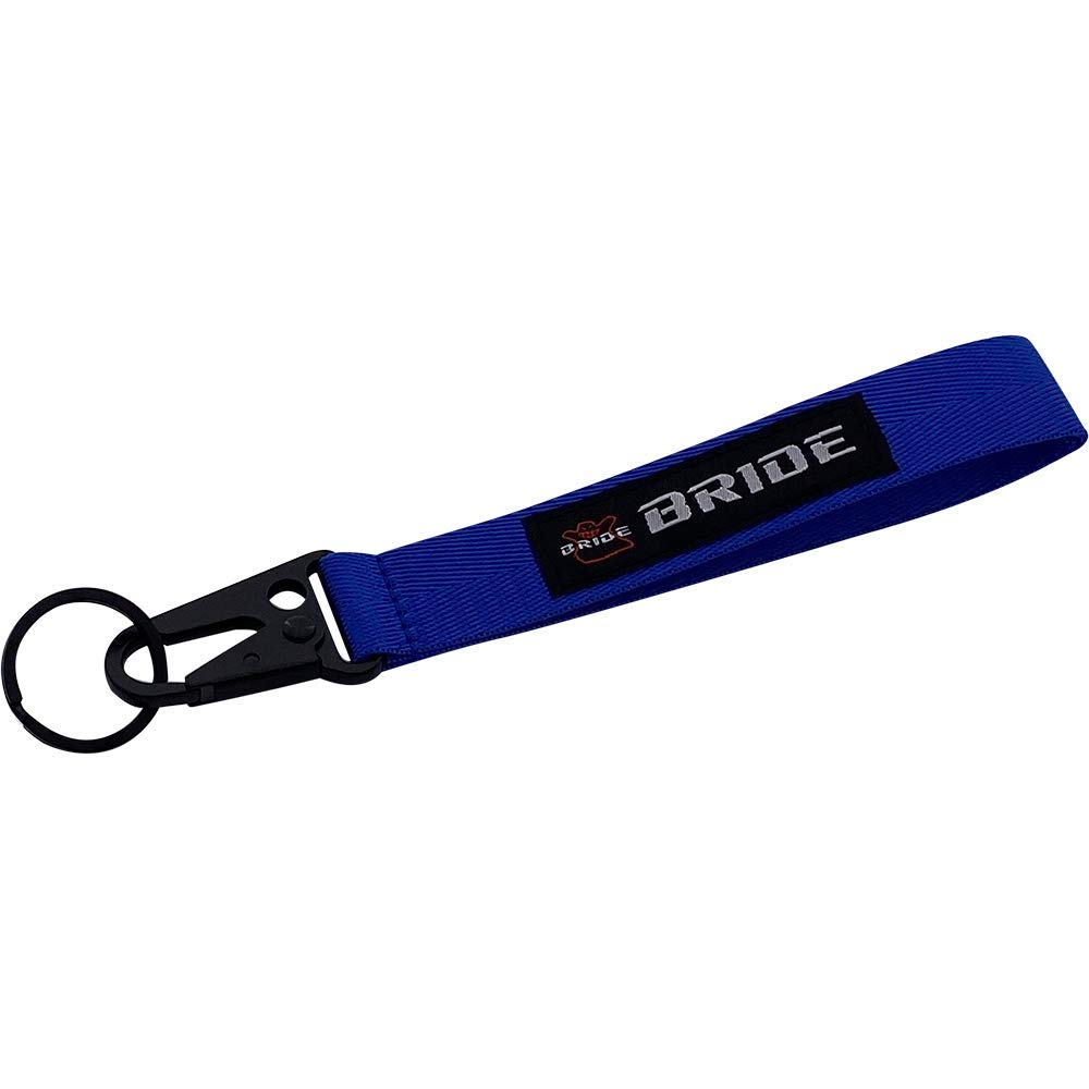 JDM Bride Keychain Wrist Strap - Blue Car Key Lanyard for Auto Enthusiasts | Perfect for Car Keys, Gym ID Badges & Event Passes