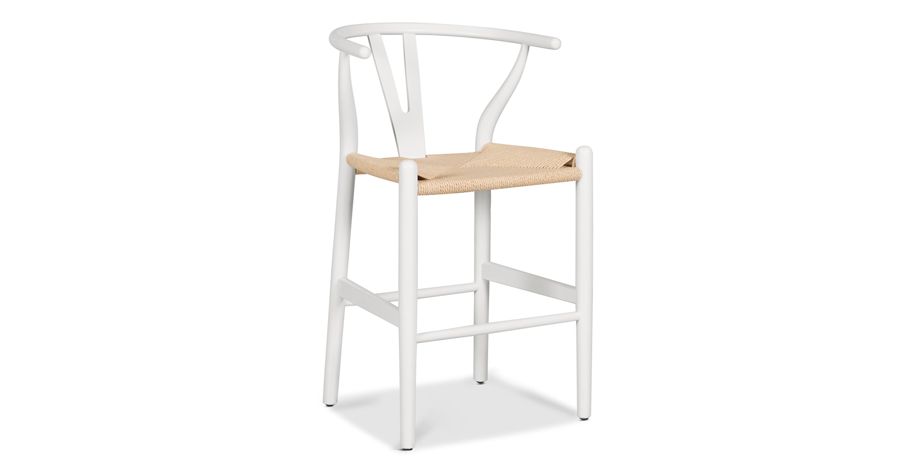 Modern Weave Counter Stool - Stylish Bar Stool for Kitchen Island, Breakfast Nook & Home Decor - Comfortable Rattan Seat with Sturdy Metal Frame - Perfect for Dining, Entertaining & Small Spaces