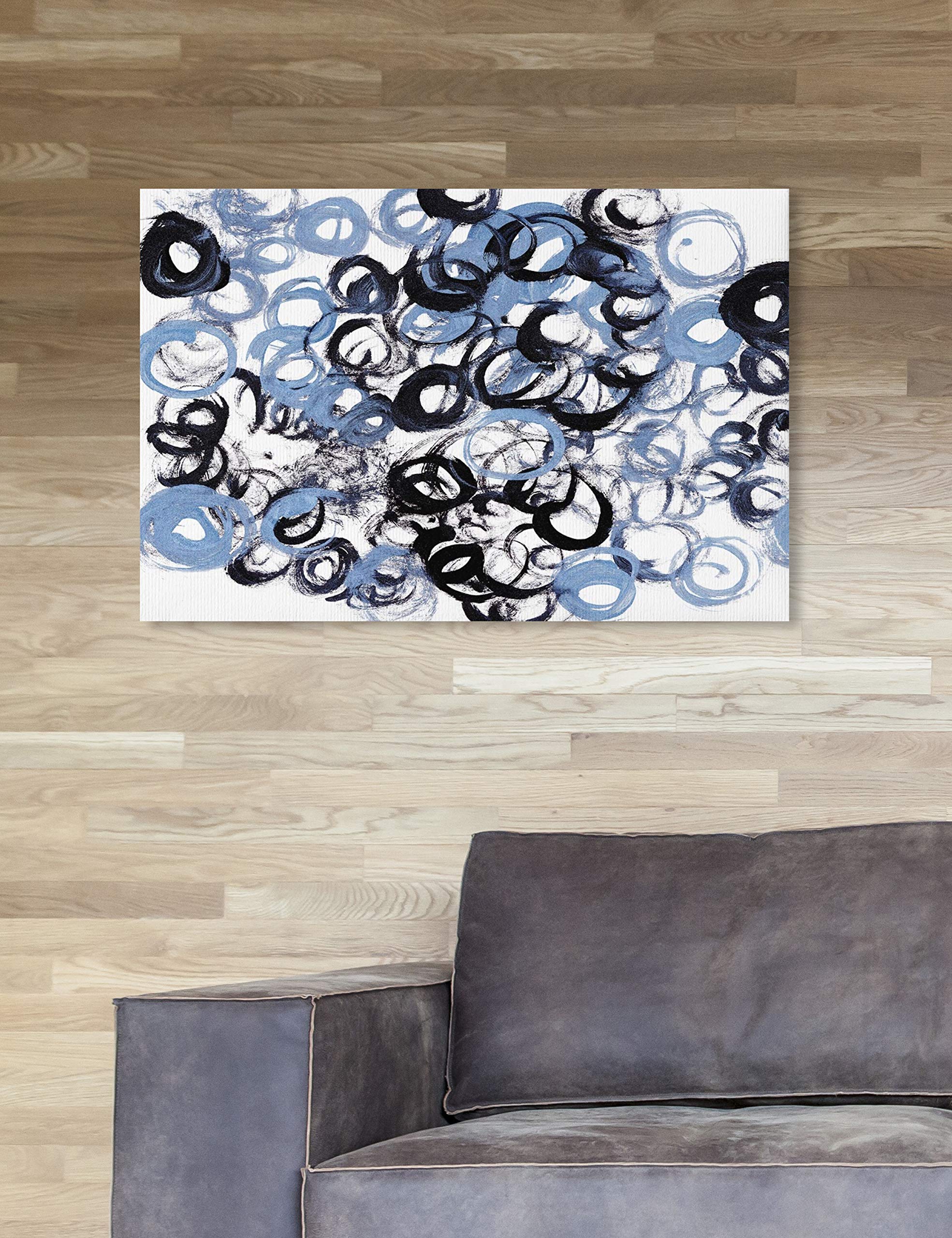 Abstract Wall Art Canvas Prints 'Circles of Wander' - 24