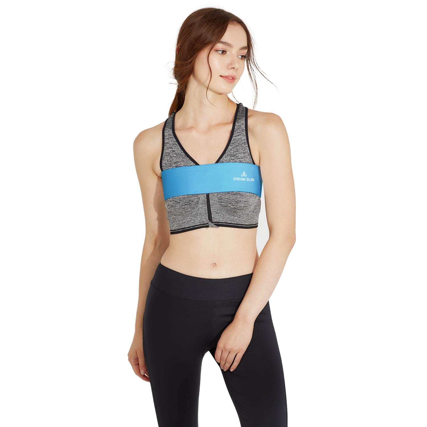 DREAM SLIM No-Bounce Sports Bra for Women - Adjustable Support Band & Strap - High-Impact Workout, Running, Yoga, Gym Activewear