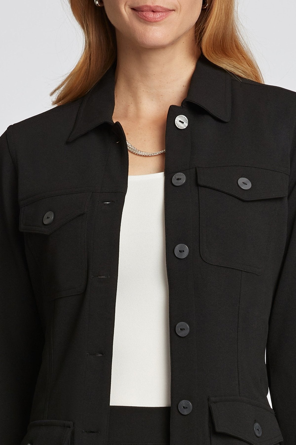 Stella Knit Crepe Long Sleeve Belted Jacket for Women - Elegant Fall Outerwear - Perfect for Office, Date Night & Autumn Layering