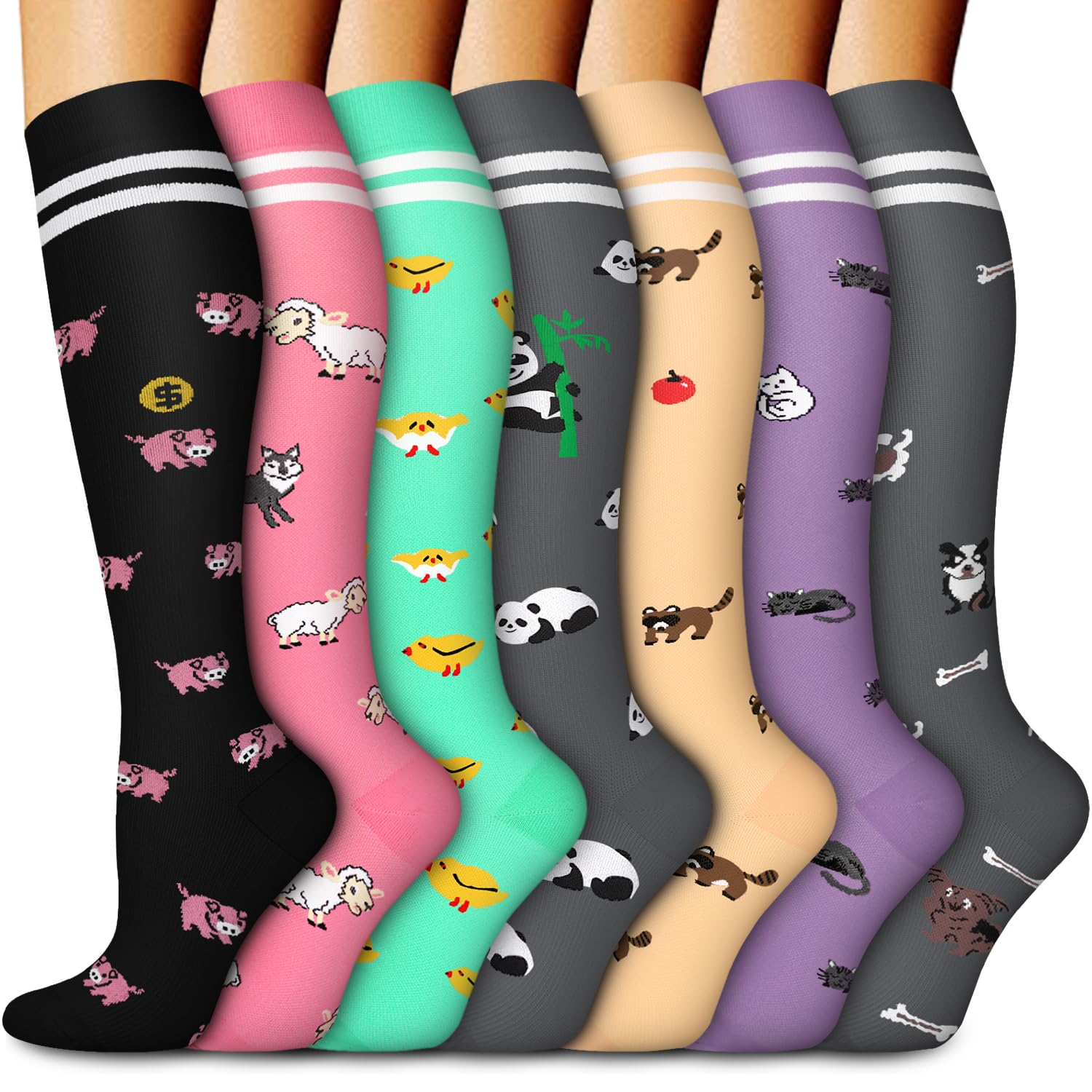 Aoliks Medical Compression Socks for Women & Men - Knee High Support Socks for Running, Nursing, Travel & Varicose Vein Relief - Ideal for Athletes, Nurses & Frequent Flyers