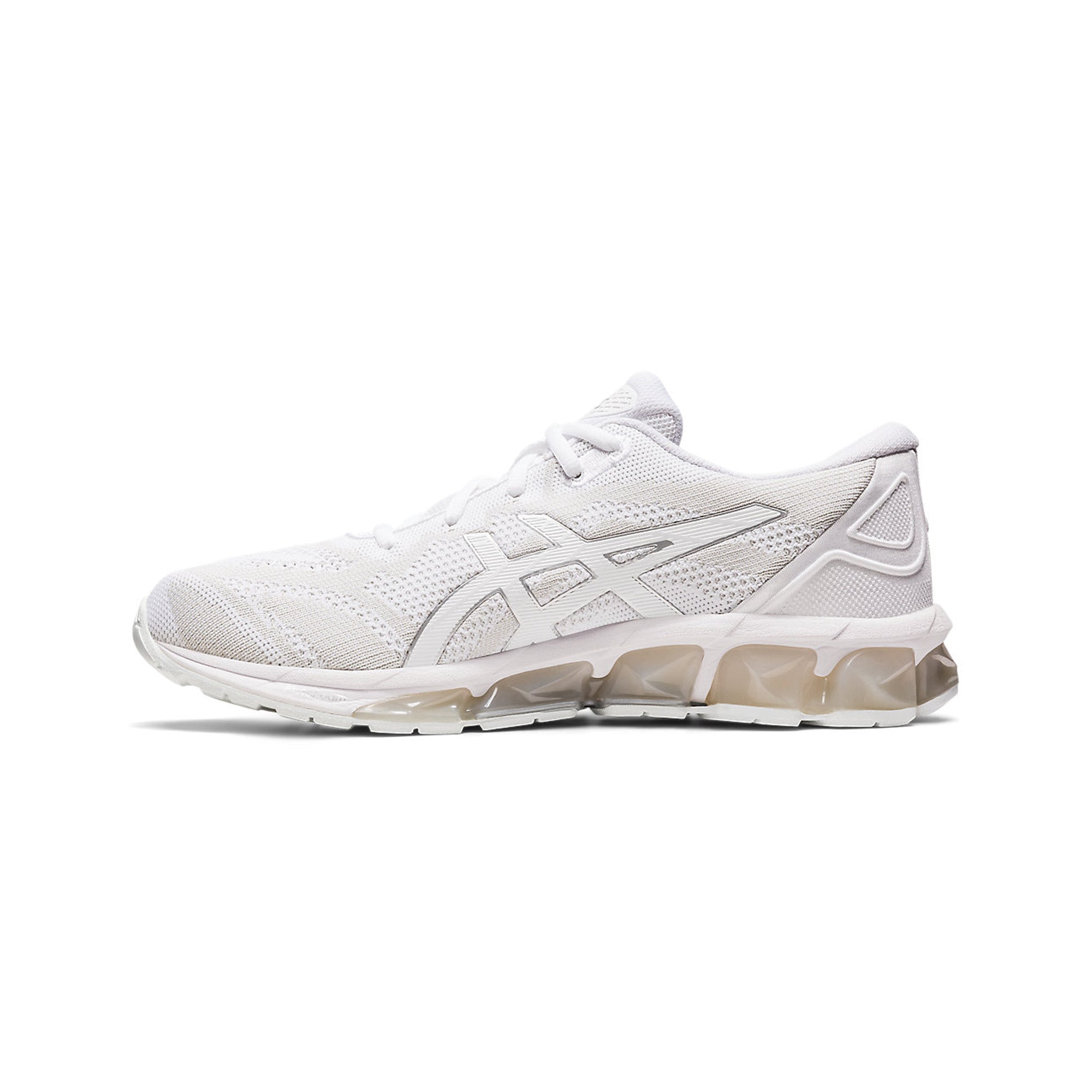 ASICS Gel Quantum 360 VII Knit Running Shoes - White/Pure Silver - Cushioned Support for Men & Women - Perfect for Road Running, Gym Workouts & Daily Wear