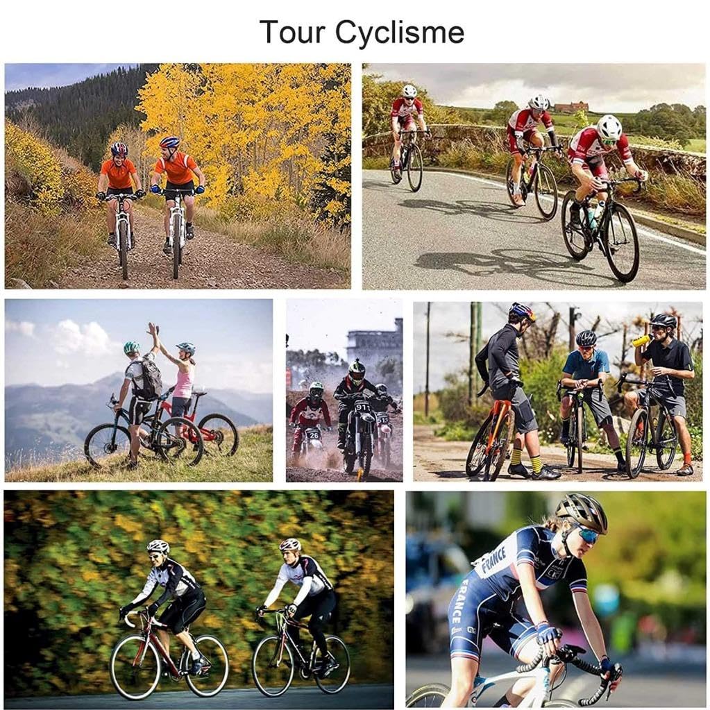MOXILYN Men's Cycling Jersey & Bib Shorts Set - 20D Gel Padded Mountain Bike Clothing for MTB & Road Cycling - Breathable Short Sleeve Bike Shirt with Comfortable Chamois - Perfect for Training, Racing & Outdoor Adventures
