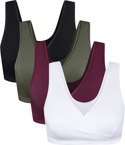 A-black/White/Army Green/Burgundy-4pcs