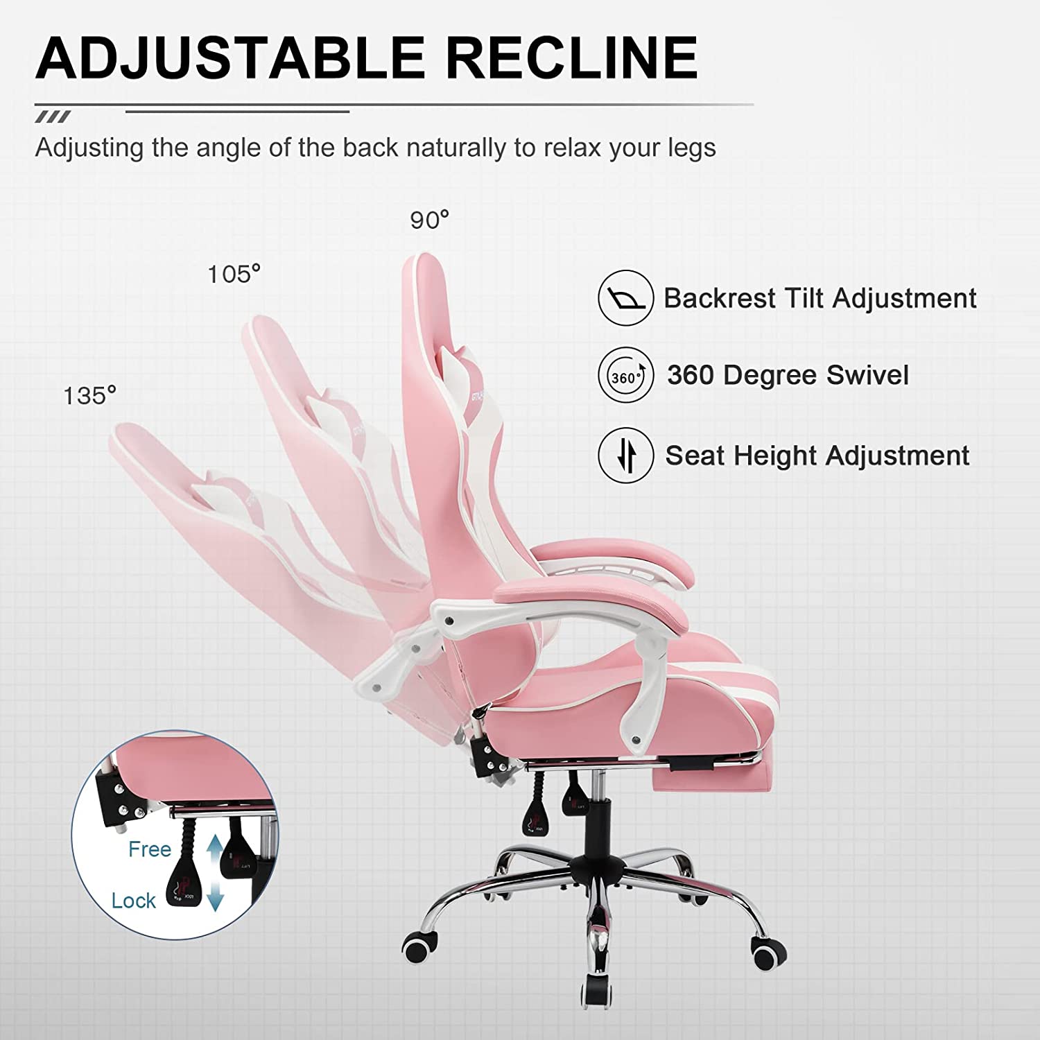 GT800A Adjustable Footrest for Office & Home - Ergonomic Support for Comfortable Work & Relaxation | Perfect for Desks, Chairs, and Standing Workstations