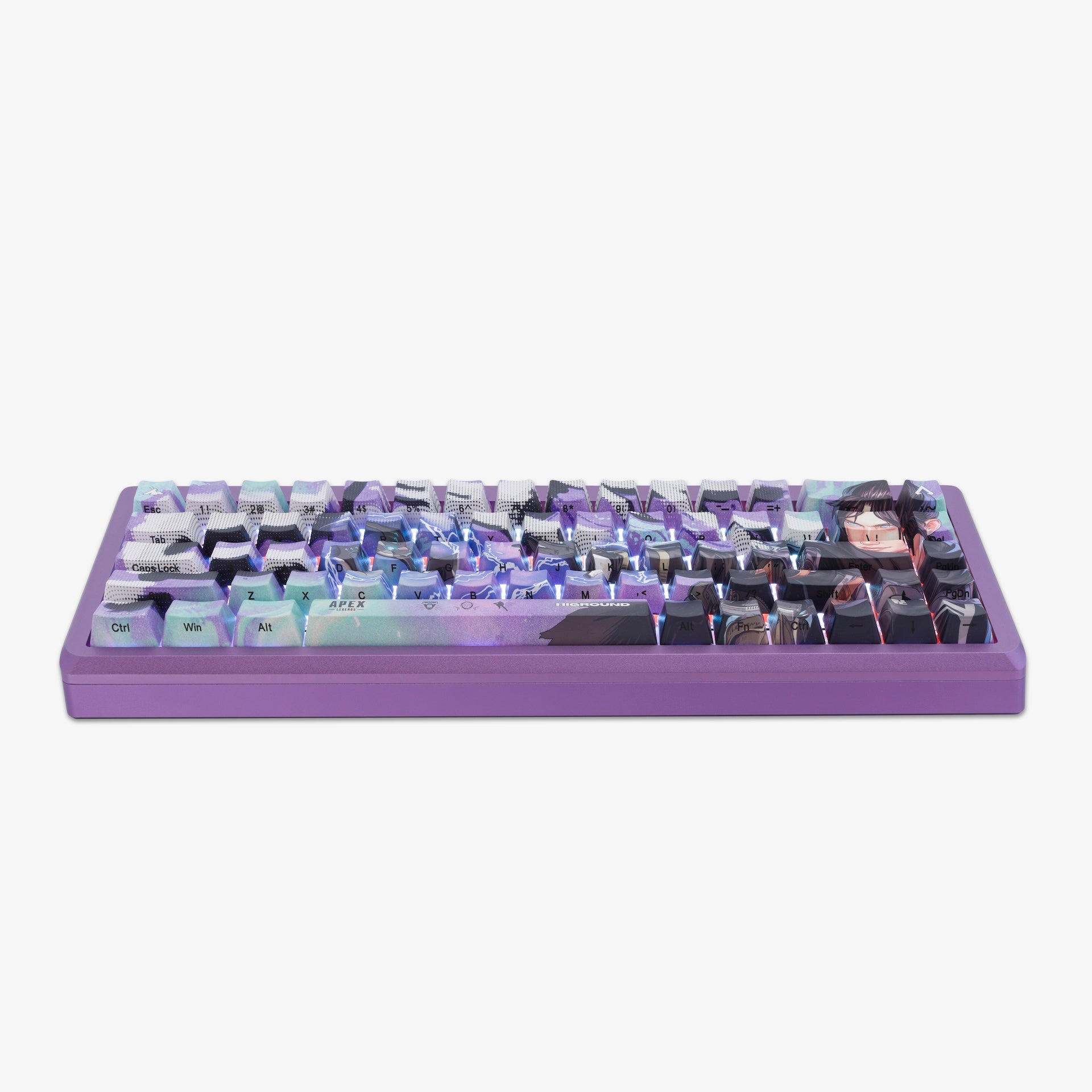 Higround Summit 65 Mechanical Gaming Keyboard - Apex Legends Wraith Edition | RGB Backlit, Wired USB | Perfect for FPS Gaming & Esports Tournaments