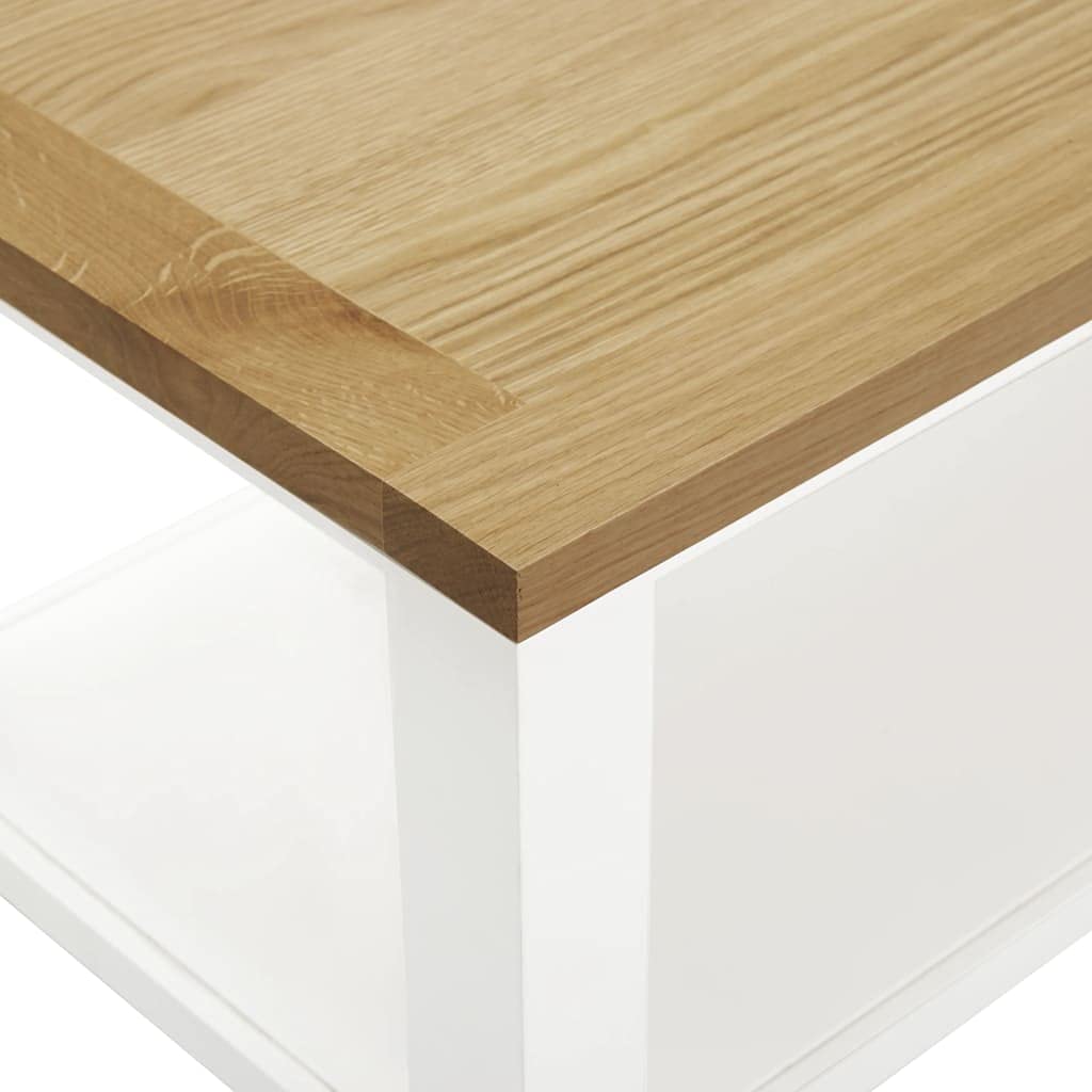 Modern Solid Oak Wood Coffee Table 43.3