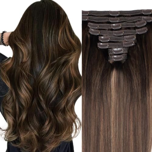 #2/6/2 Balayage Dark Brown to Chestnut Brown
