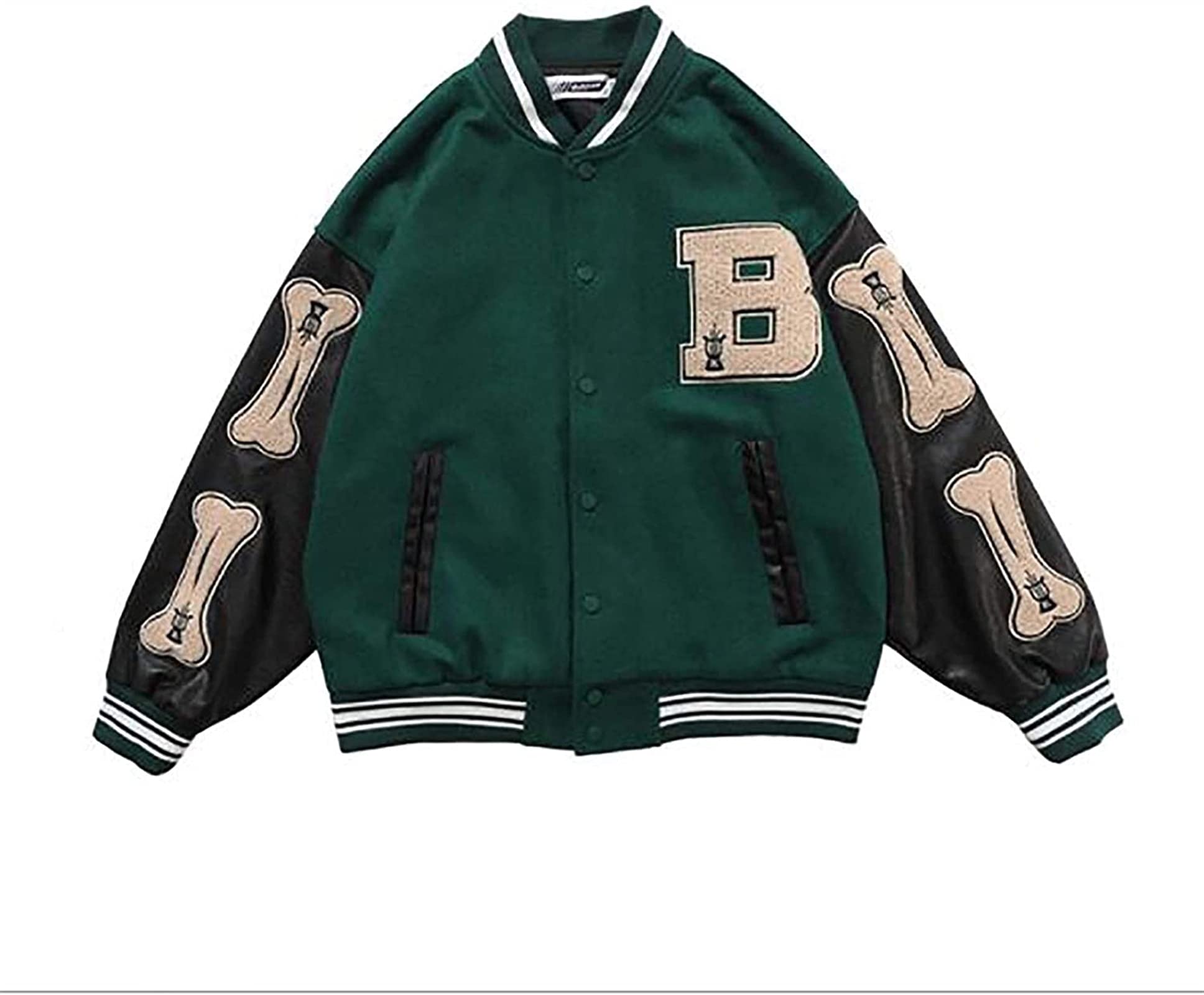 Men's College Baseball Jacket - Varsity Style Sweatshirt Jacket for Sports & Casual Wear | Perfect for Campus, Games, and Everyday Outfits