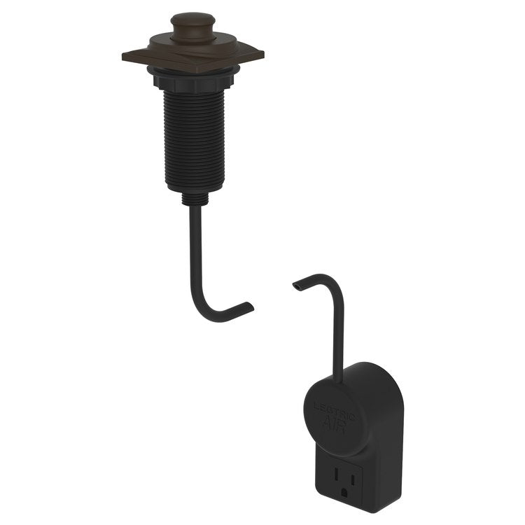 Adams Air Activation Switch Garbage Disposer with Power Adapter - Oil Rubbed Bronze Brass Finish for Kitchen Sink Waste Disposal System | Perfect for Modern Homes & Restaurants