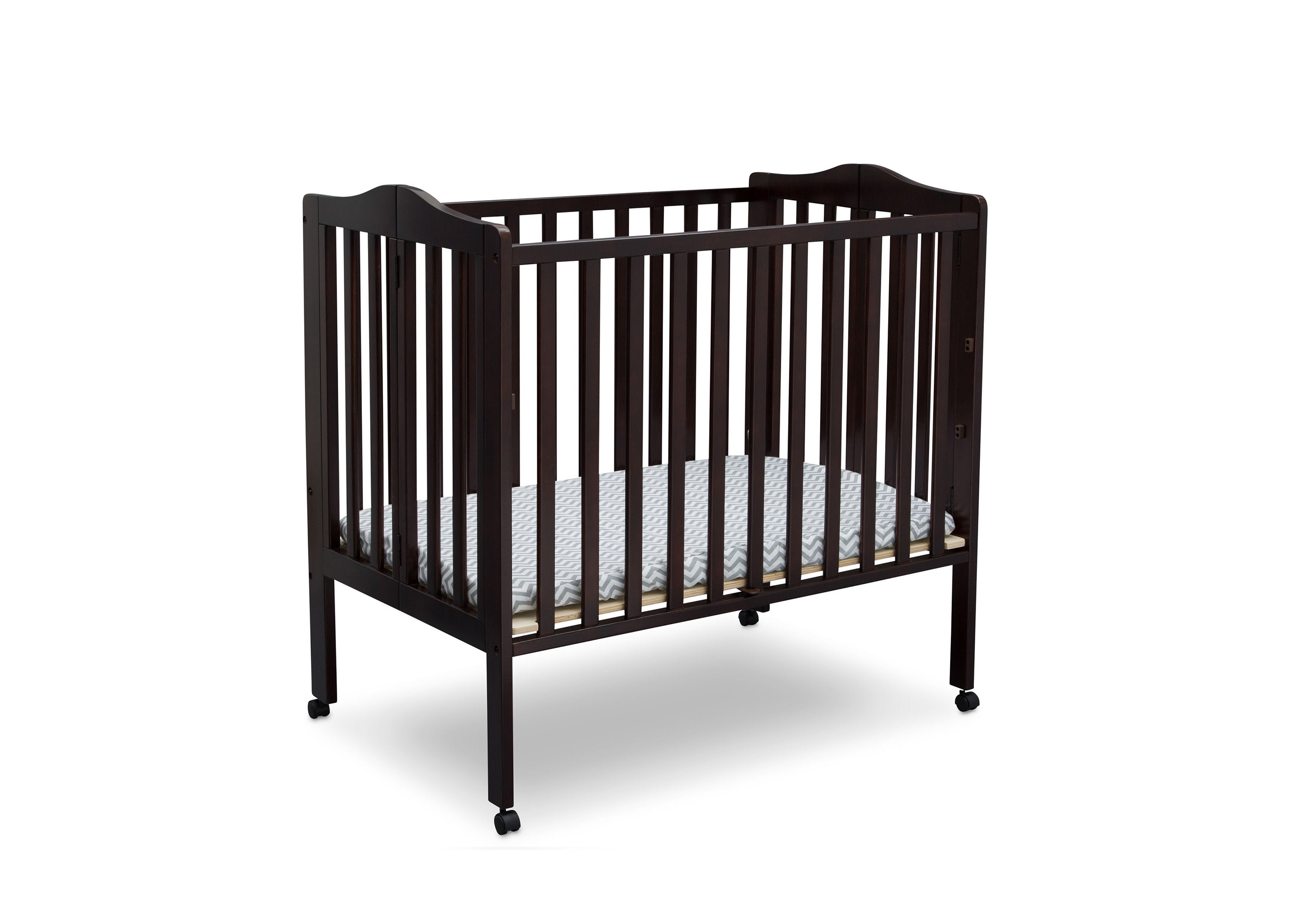 Portable Folding Mini Baby Crib with 1.5 Inch Mattress - Lightweight Travel Crib for Home, Nursery & On-The-Go