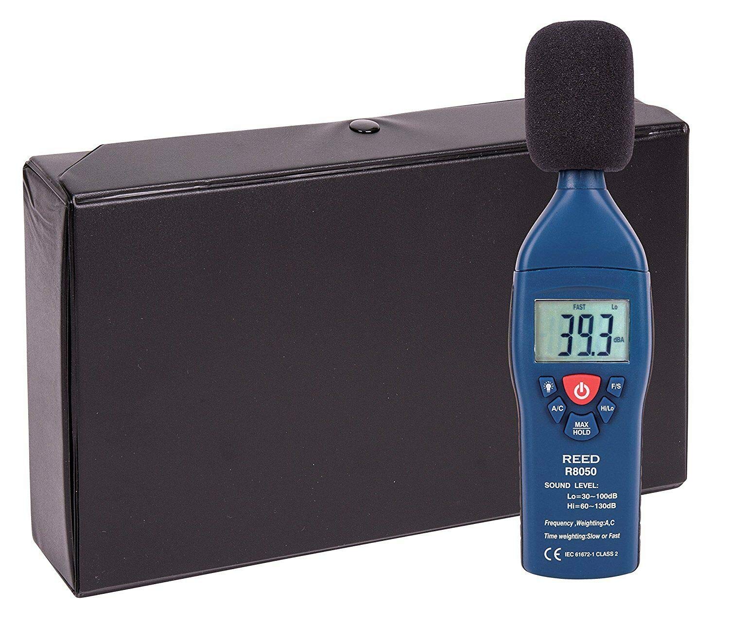 REED Instruments R8050 Type 2 Digital Sound Level Meter - 30 to 130 dB Range - Noise Measurement Device for Industrial, Construction & Home Use