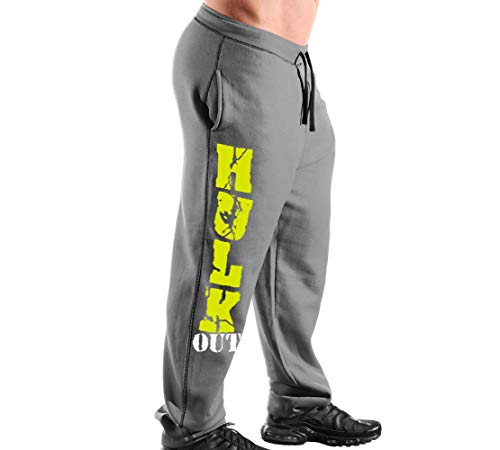 Grey/Black Sweatpants W/ Wt/Safety Yellow Art