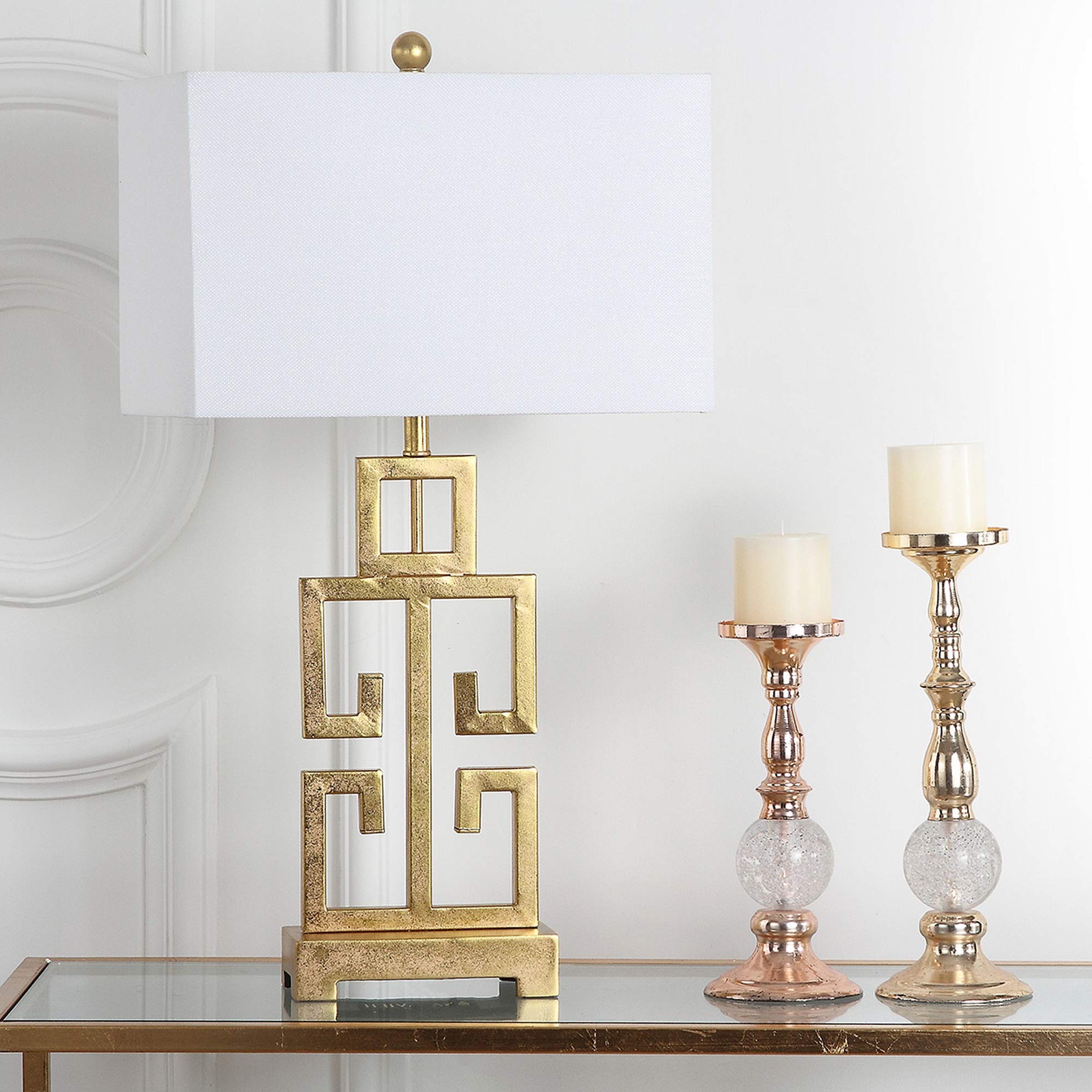 SAFAVIEH Greek Key Farmhouse Glam Table Lamp - 29