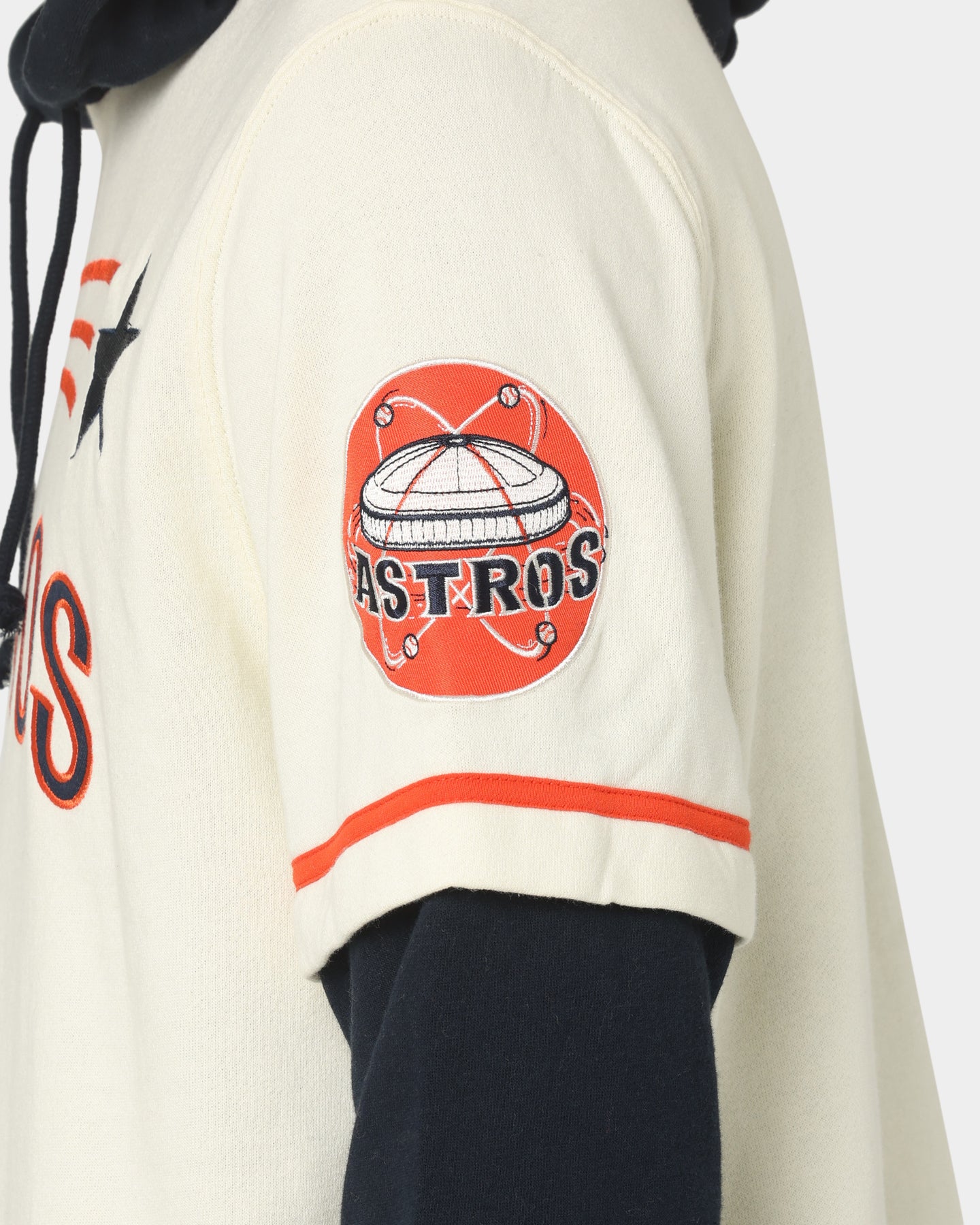 47 Brand Houston Astros Shortstop Hoodie Cream - MLB Officially Licensed Baseball Hooded Sweatshirt for Men & Women - Perfect for Game Day, Casual Wear & Sports Fans