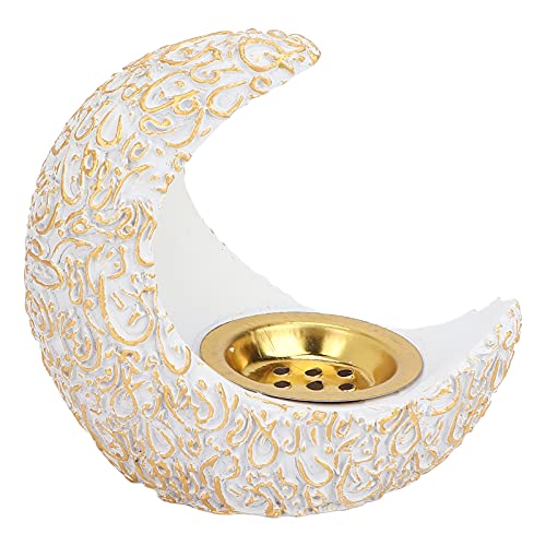 Moon Boat Incense Holder with Tray - Multifunctional Detachable Candlestick Stand for Aromatherapy, Meditation & Home Decor | Perfect for Beauty Salons, Yoga Studios & Relaxation Spaces
