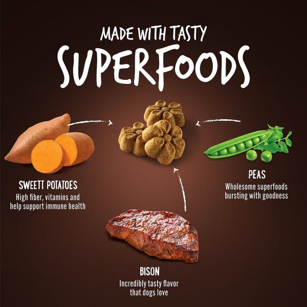 Fruitables Skinny Minis Grilled Bison Flavor Dog Treats - Healthy Low-Calorie Training Snacks for Small & Medium Dogs - Perfect for Reward, Training & On-the-Go Treats