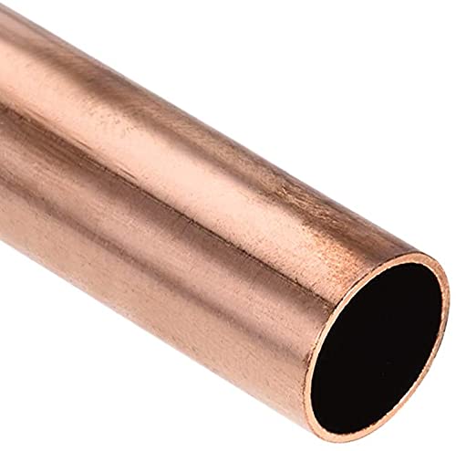Premium T2 Copper Round Tube - Seamless Straight Pipe for DIY Crafts & Plumbing - 500mm Length (161.5mm OD) - Perfect for Home Renovation, Jewelry Making, and HVAC Projects
