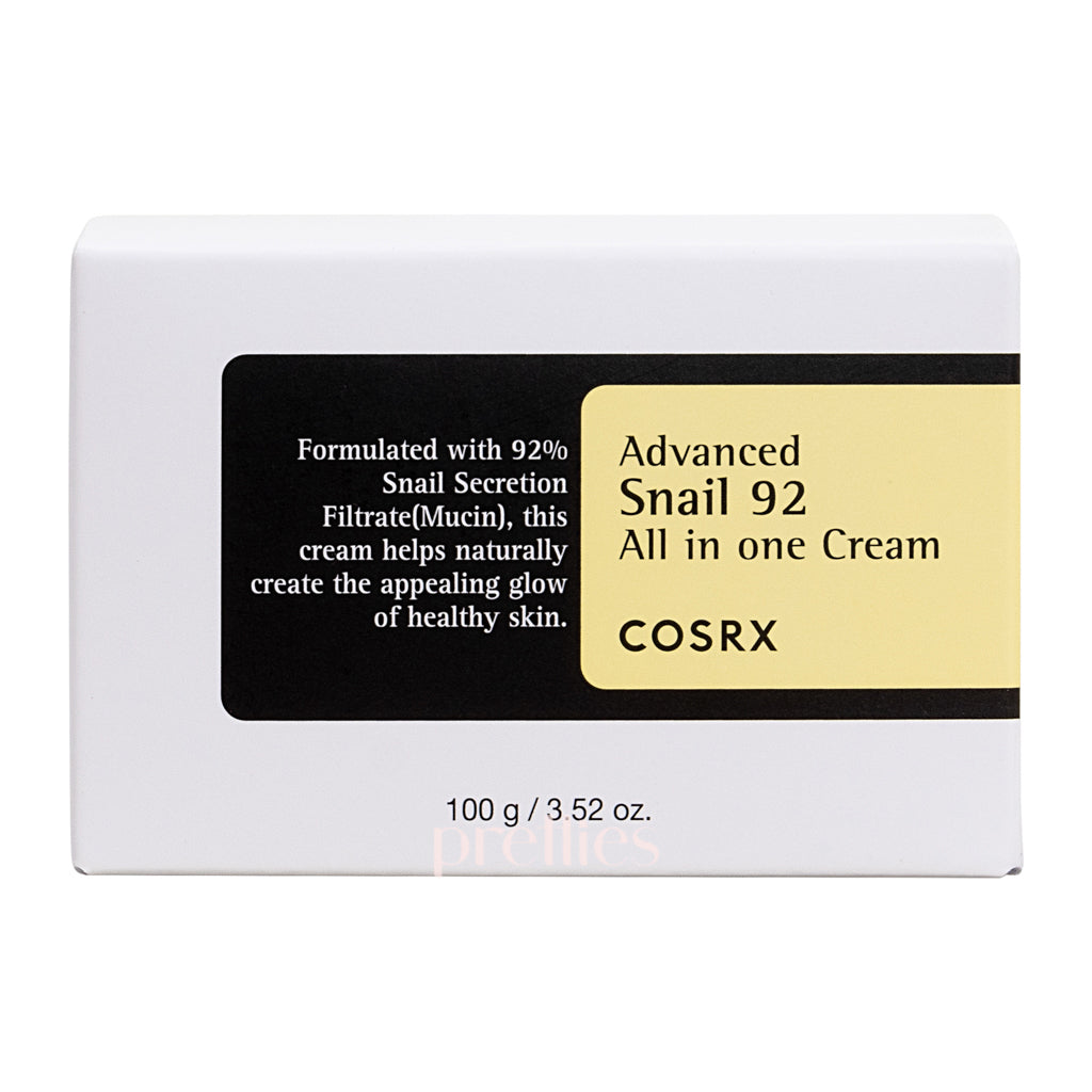 COSRX Advanced Snail 92 All in One Cream 100g - Snail Mucin Moisturizer for Face, Hydrating & Repairing Skin Care - Perfect for Dry, Sensitive & Acne-Prone Skin - Day & Night Use