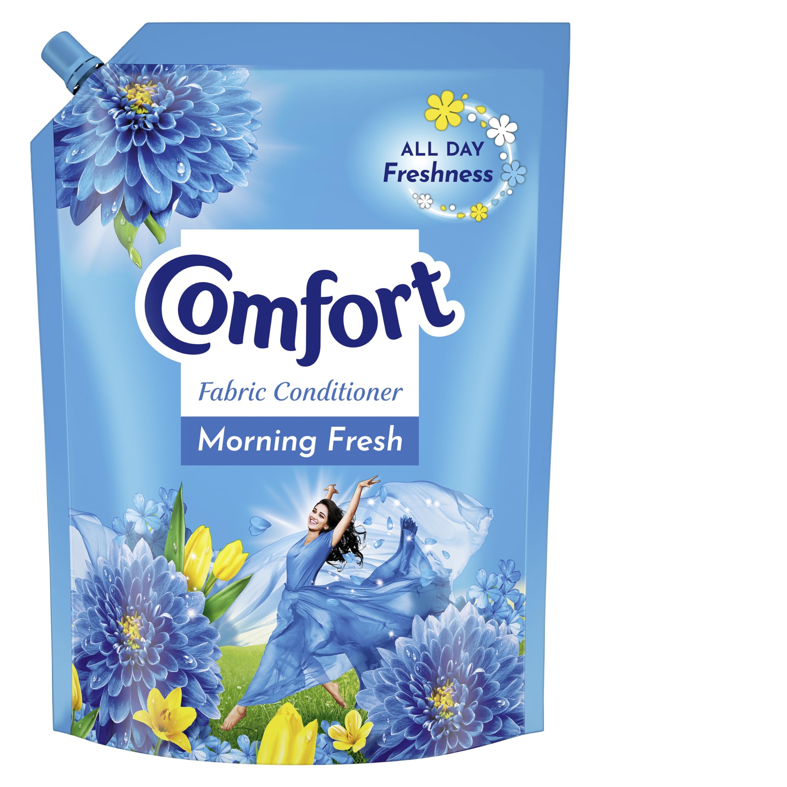 Morning Fresh Fabric Conditioner Pouch - 2 Liter Liquid for Soft, Comfortable Clothes After Washing | Ideal for Laundry, Bedding & Baby Clothes