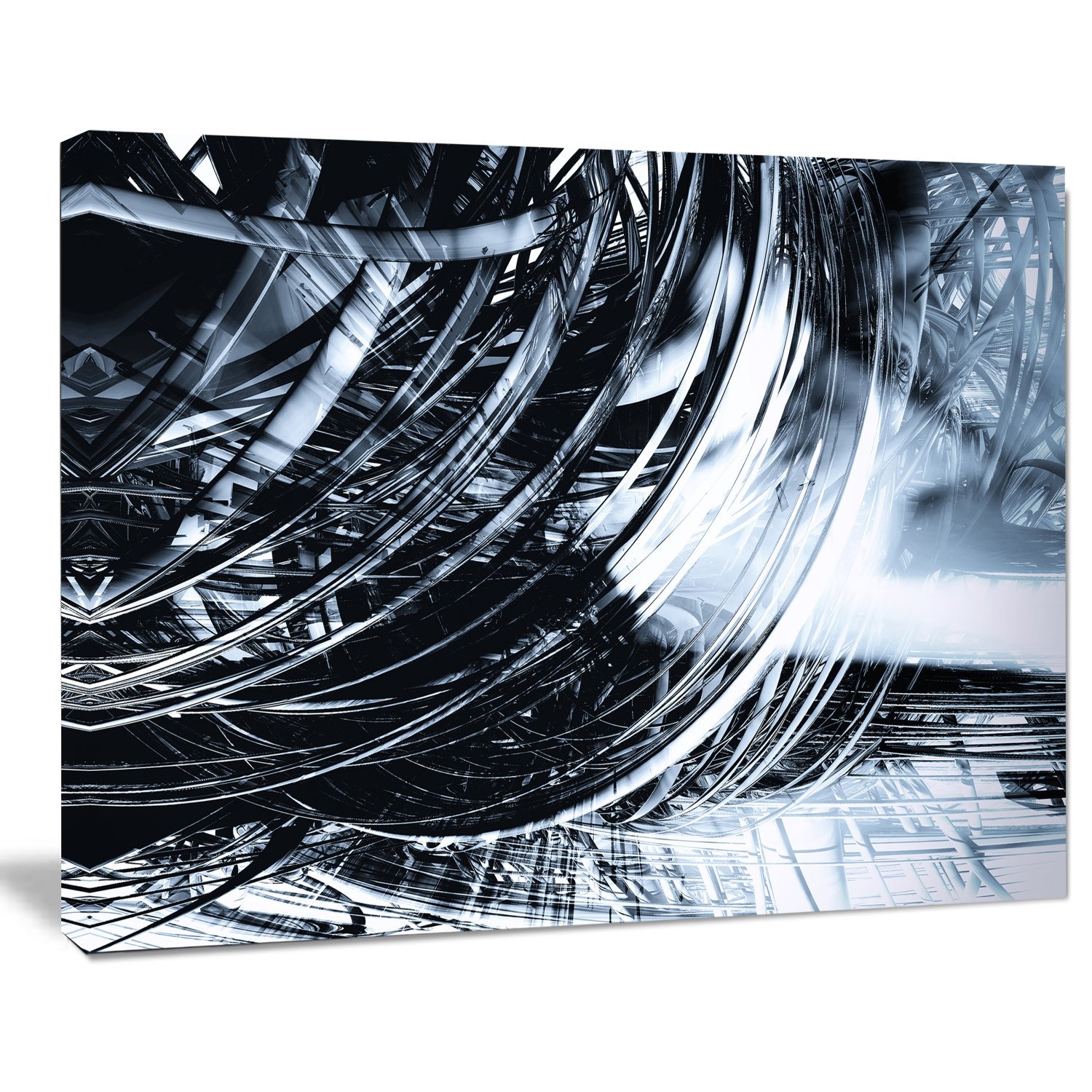 3D Abstract Art Black Spiral Wall Decor - Modern Sculpture for Home & Office Decoration | Perfect for Living Room, Bedroom, or Workspace