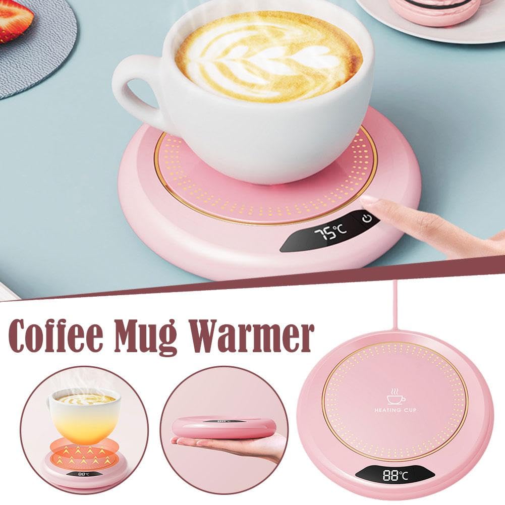 Coffee Mug Warmer with 3 Temperature Settings & Auto Shut-Off - Hot Plate for Coffee, Tea, Milk & Drinks - Perfect for Office, Home & Gifts