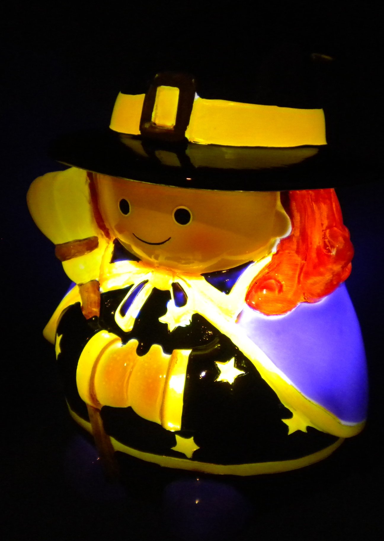 Halloween LED Night Light - Witch Decor for Spooky Home & Party | Battery Operated Glow Light for Kids Room, Porch, and Outdoor Decorations