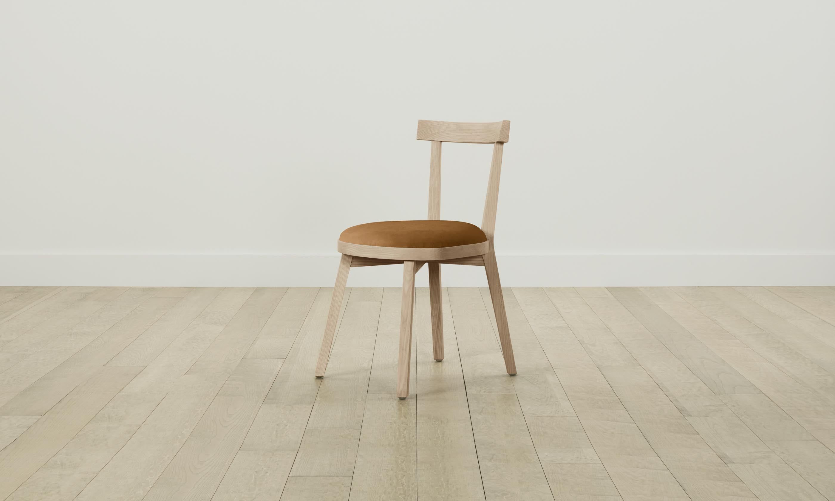 Premium Allen Dining Chair - Genuine Nubuck Leather Saddle Seat - Modern Comfort for Home Dining Room, Kitchen, and Office - Perfect for Entertaining Guests or Daily Family Meals