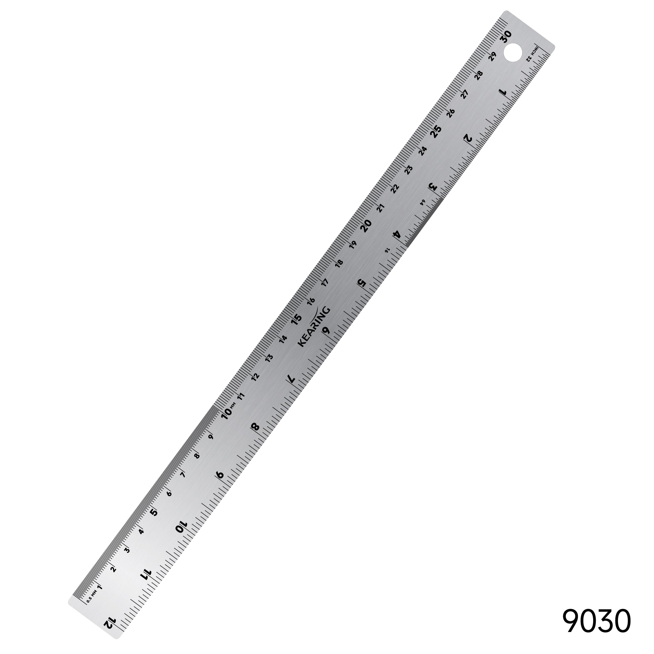 30cm Metal Ruler - Stainless Steel Straight Edge Measuring Tool for School, Office, Engineering & DIY Projects | Accurate Metric and Imperial Scale Measurement