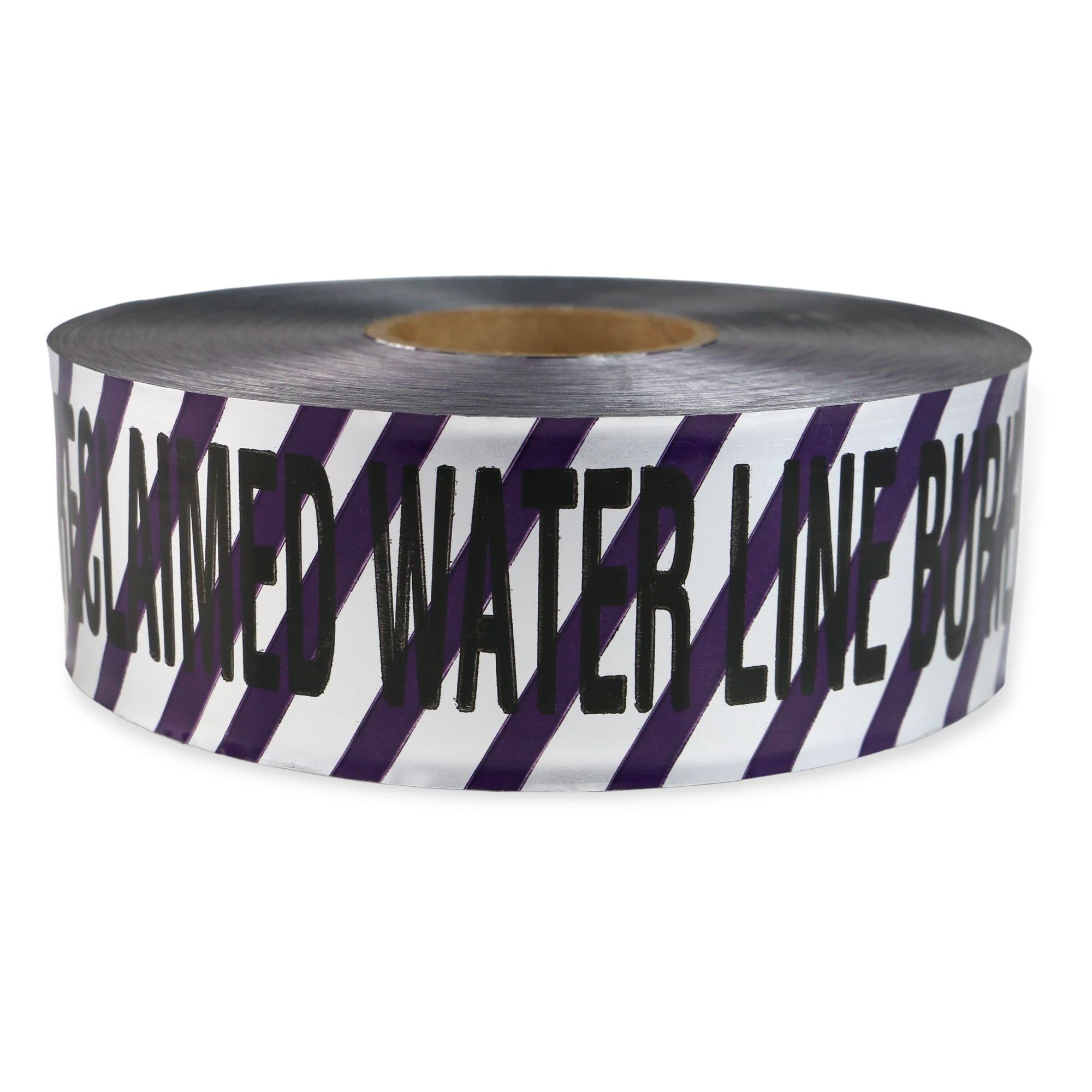 Presco Underground Detectable Warning Tape - 6 Inch x 1000 Feet, Purple with Black Printed 