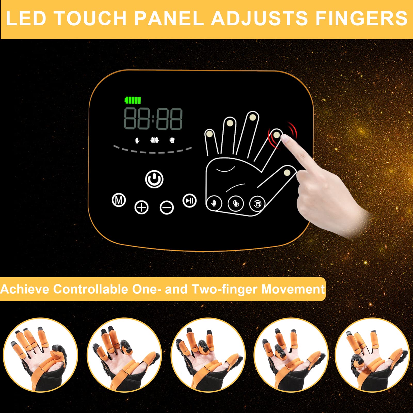 Upgraded Hand Rehabilitation Robot Gloves for Stroke Patients - Hand Therapy Equipment & Function Recovery Device - Hand Massager for Training & Mobility Improvement - Ideal for Post-Stroke Recovery & Physical Therapy at Home