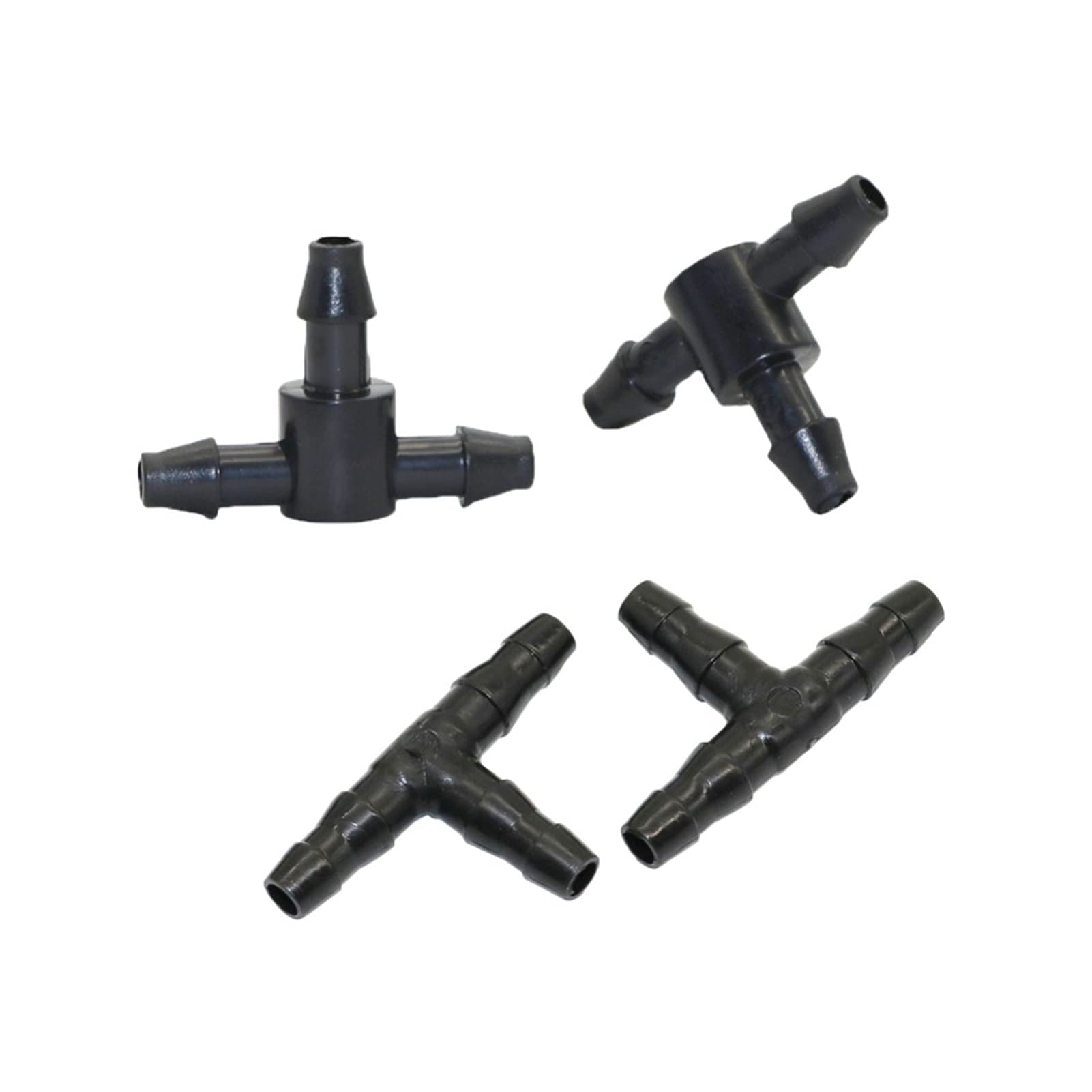 4mm T-Shaped Tee Hose Connector - 1000 Pcs Black Garden Watering Distributor for Micro Drip Irrigation Systems | Perfect for Agricultural, Greenhouse & Home Garden Watering Solutions
