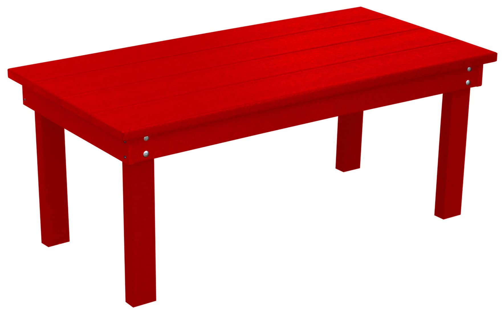Furniture Barn USA Poly Hampton Coffee Table - Bright Red Modern Accent Table for Living Room, Lounge & Office Decor