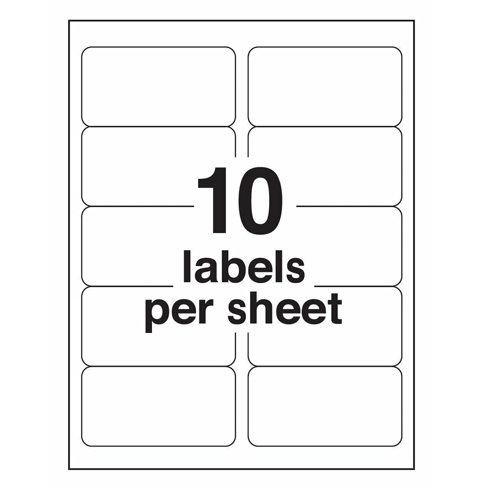 Coopaty 2 x 4 Inch Shipping Labels - 1000 Sheets (10000 Labels) Blank White FBA Address Labels for Laser & Inkjet Printers - Perfect for Amazon FBA, USPS, UPS & FedEx Packages