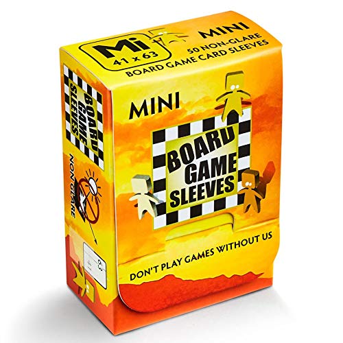 Arcane Tinmen ATM10425 DP Mini Board Game Sleeves - 100 Count Non-Glare Yellow Card Protectors for Magic, Pokemon & Collectible Card Games