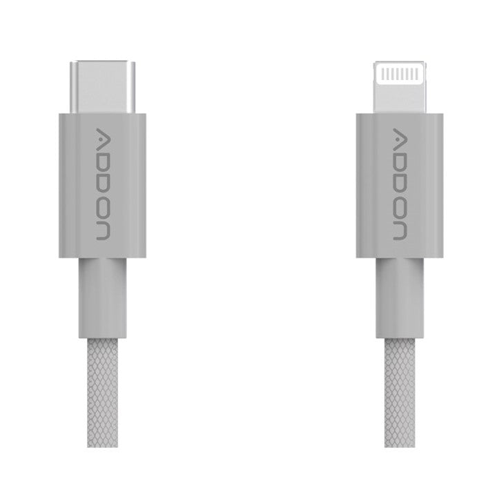 2M USB-C to Lightning Charging Cable Fast Charge Sync Cord for iPhone iPad - Grey | Perfect for Home, Office, Car & Travel Use