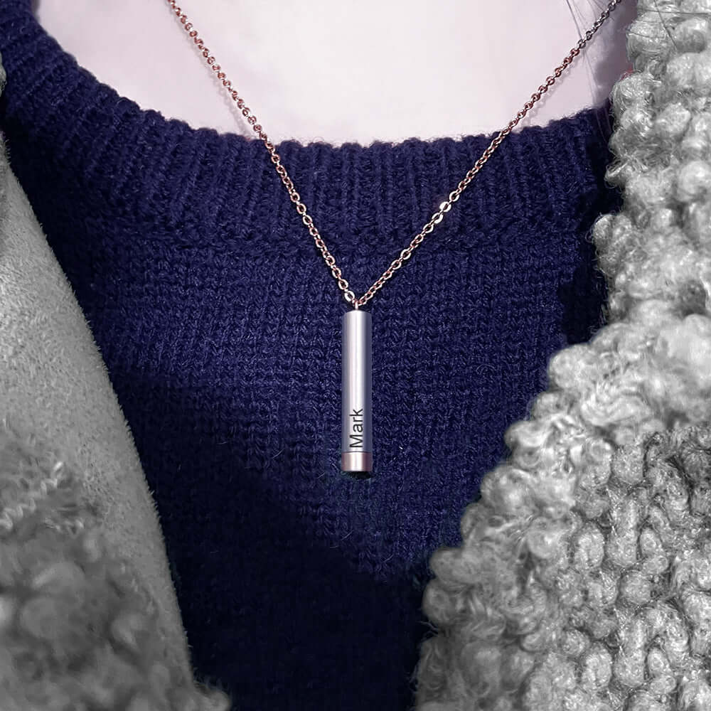 Rose Gold Silver with Round Bar