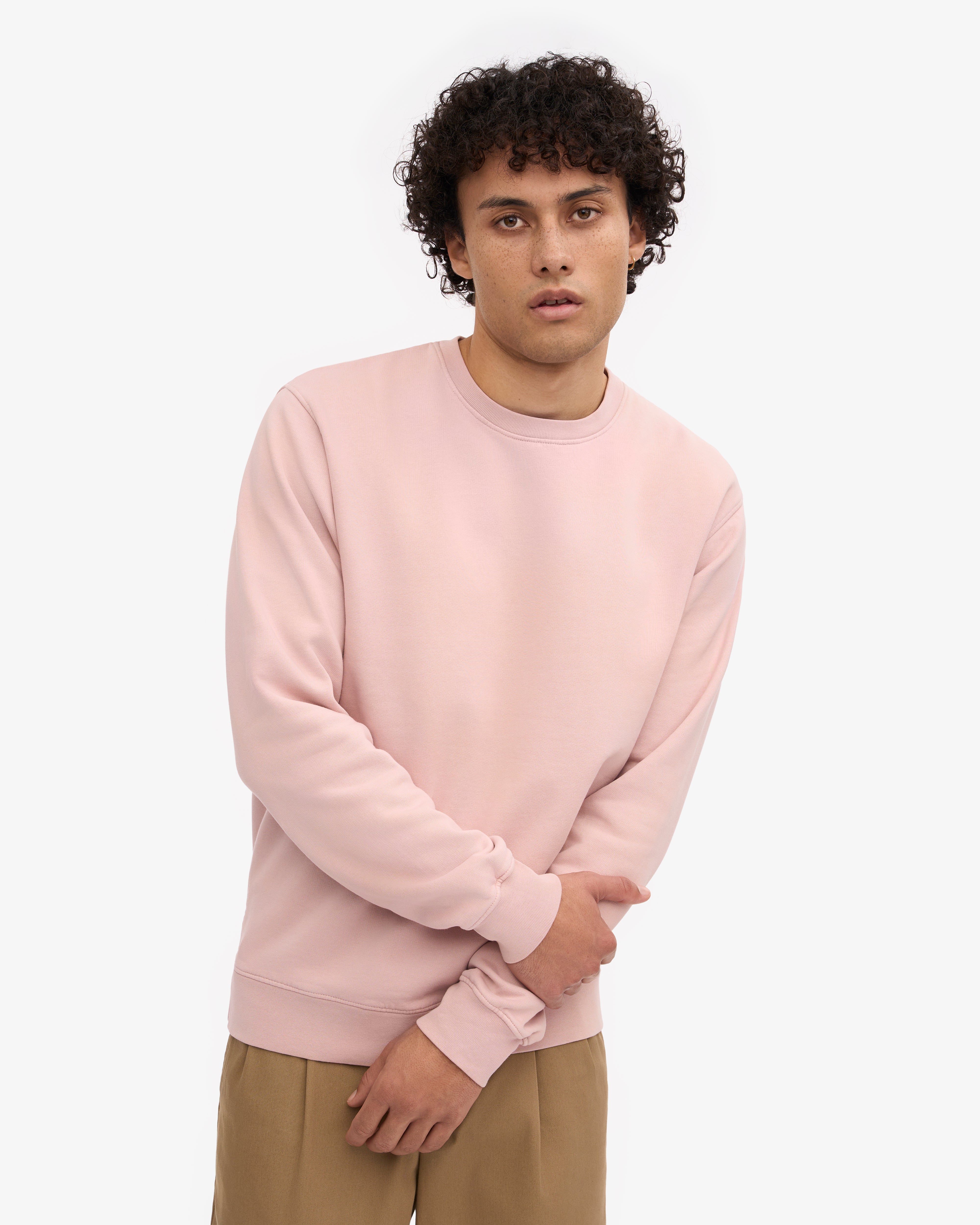 Classic Organic Cotton Crew Neck T-Shirt for Men & Women - Faded Pink - Soft & Comfortable Casual Wear for Everyday Outfits