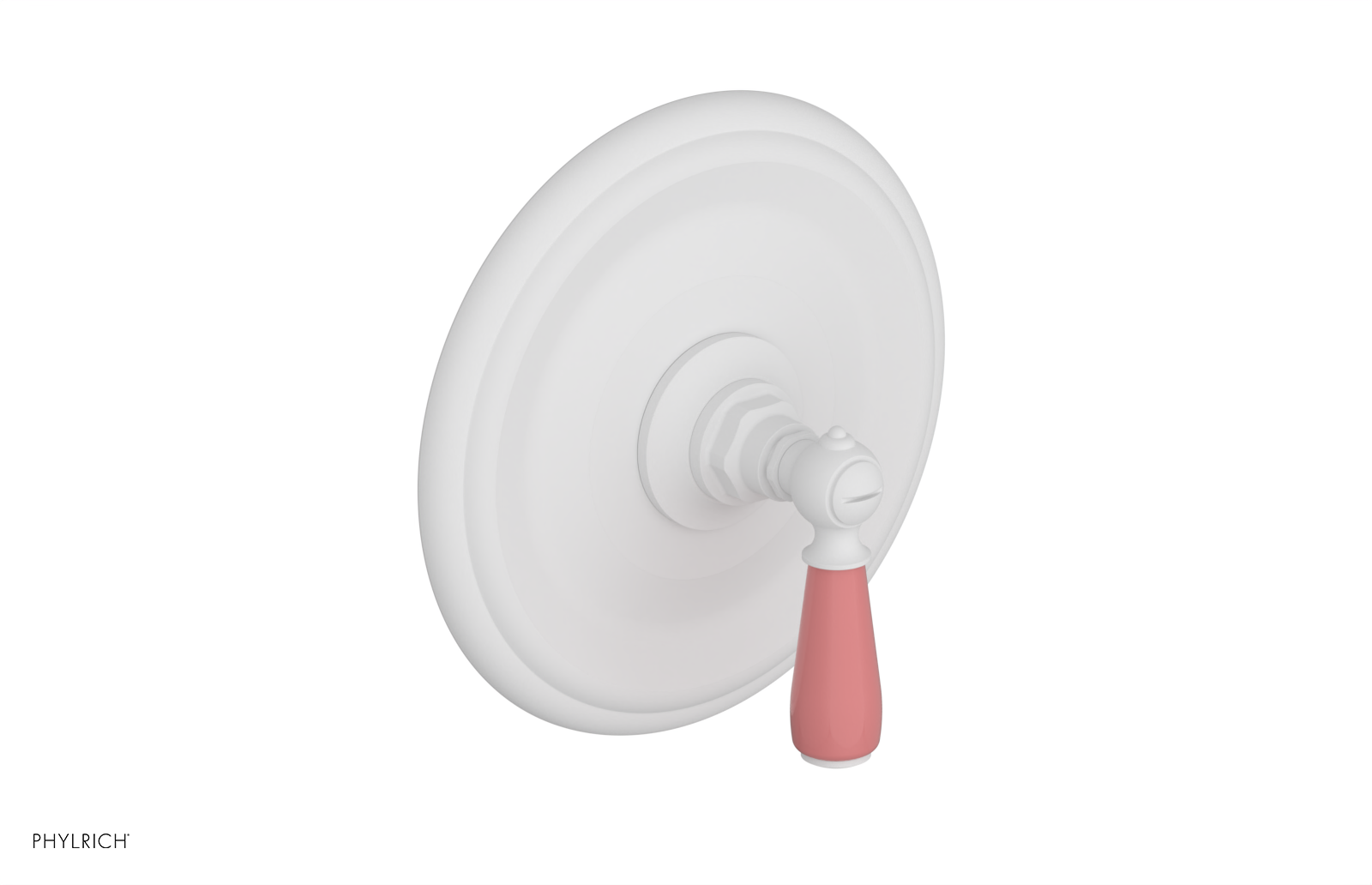 Jamestown Thermostatic Shower Trim Kit with Lever Handle & Pink Accents - Model 4735 | Modern Bathroom Upgrade for Spa-Like Experience