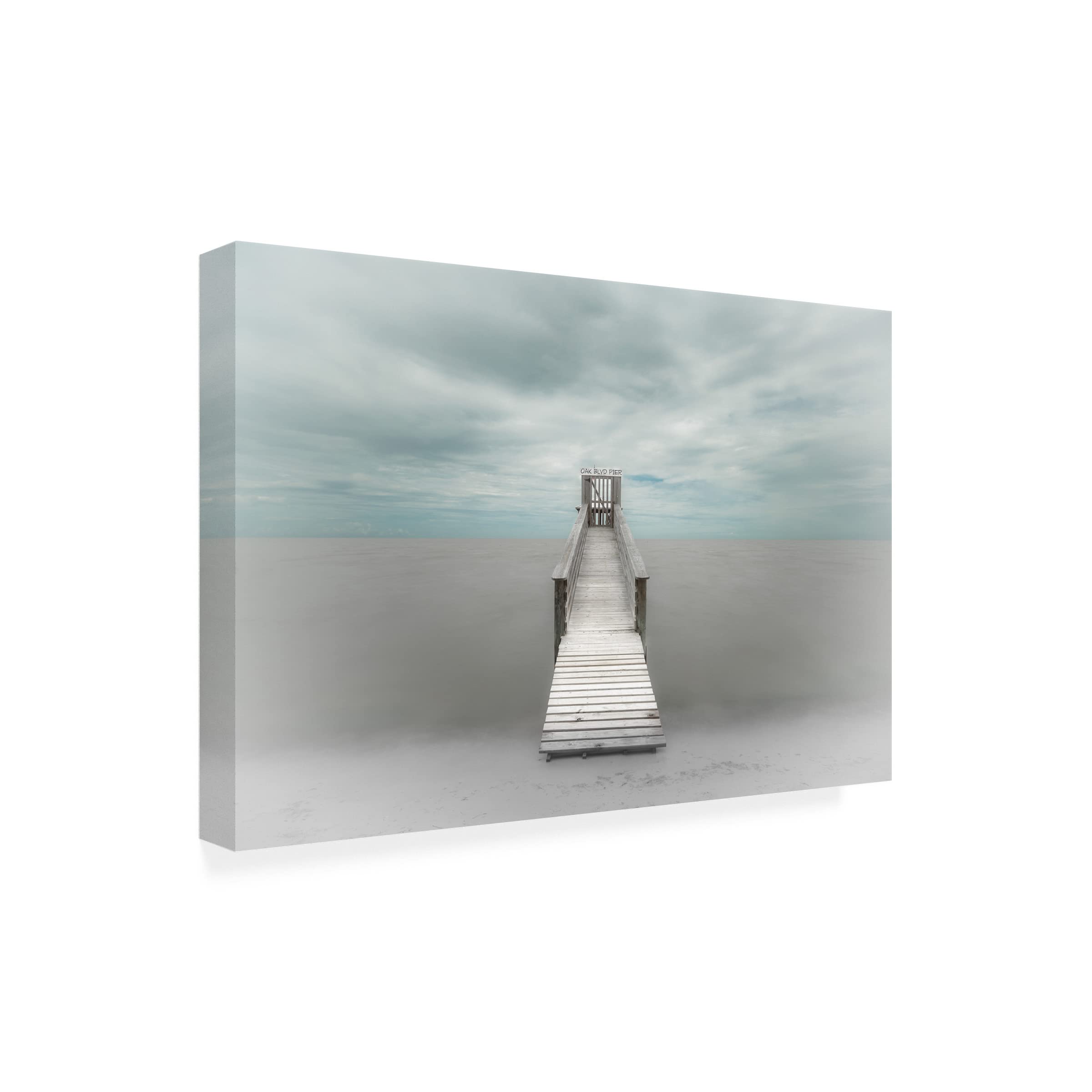 Martin Steeb 'Pier' Canvas Art Print - Modern Coastal Wall Decor for Living Room, Bedroom & Office - Trademark Fine Art Collection