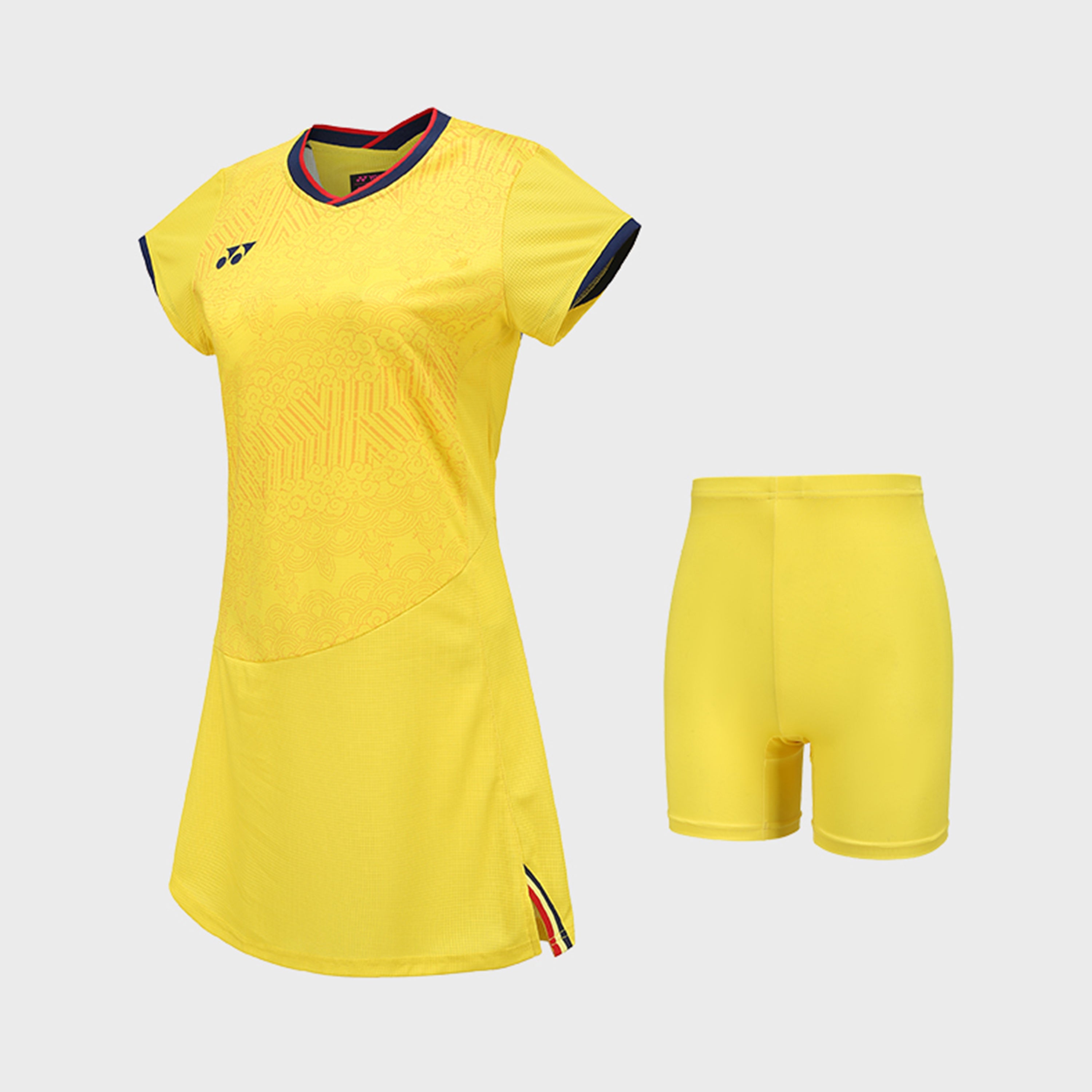 Yonex Women's Premium Sports Dress with Inner Shorts - 20683 Yellow | Breathable & Comfortable Tennis & Badminton Dress for Women | Perfect for Workouts, Gym, and Outdoor Sports (Clearance Sale)