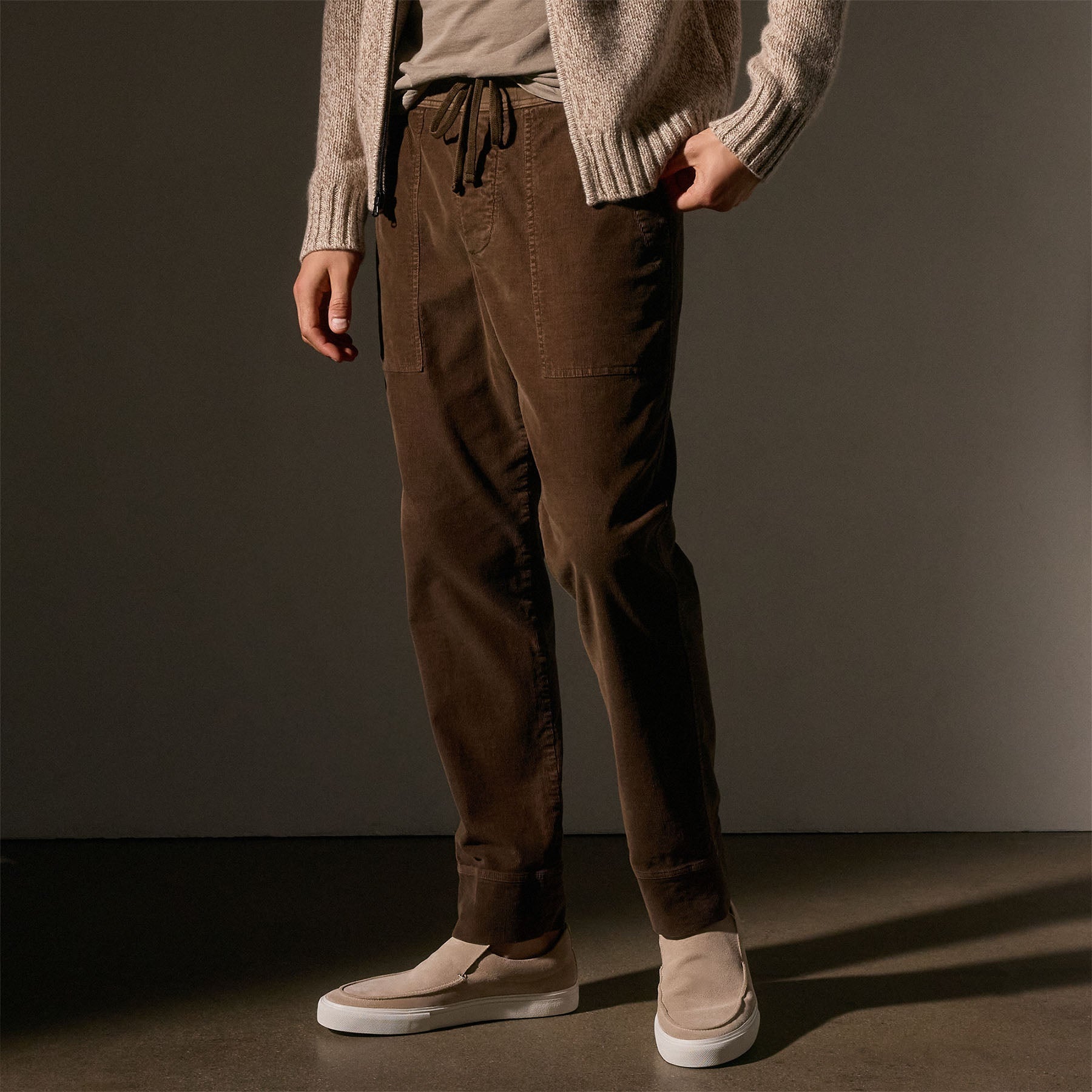 Corduroy Utility Pants for Men & Women - Comfortable Stretch Work Pants in Umber Pigment | Perfect for Outdoor Activities, Hiking & Casual Wear