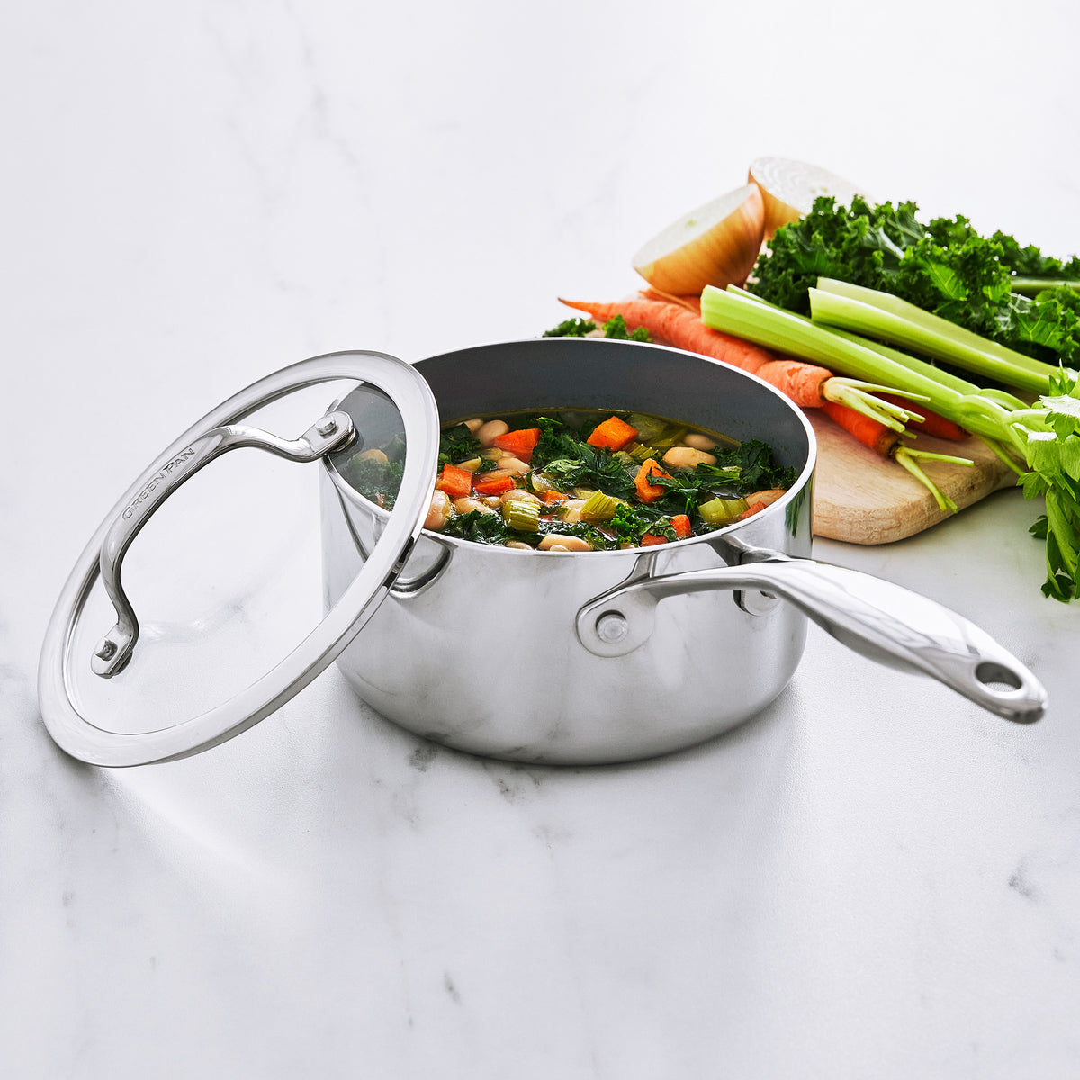 Valencia Pro 1.5 Quart Stainless Steel Saucepan with Lid - Perfect for Cooking Sauces, Soups & Small Meals in Your Kitchen
