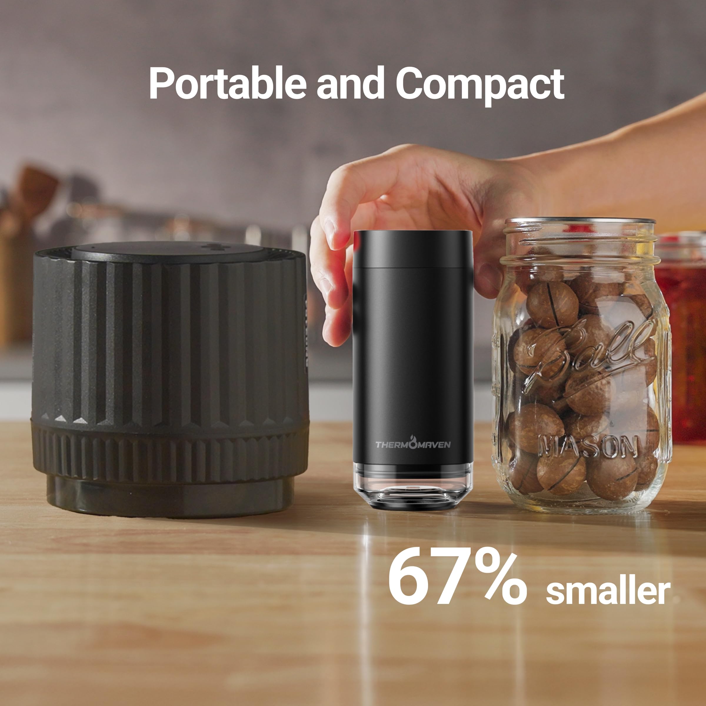 **10-Pack Mason Jar Vacuum Sealer Kit with Reusable Lids – 4-in-1 Automatic Vacuum Sealer for Canning Jars, Food Storage Bags, Containers & Wine Stoppers – One-Handed Operation with Auto-Stop (Black) – Perfect for Meal Prep, Sous Vide & Long-Term Food Preservation**