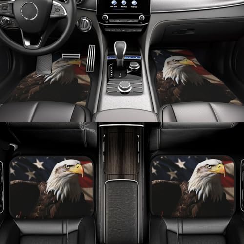Flag and Bald Eagle