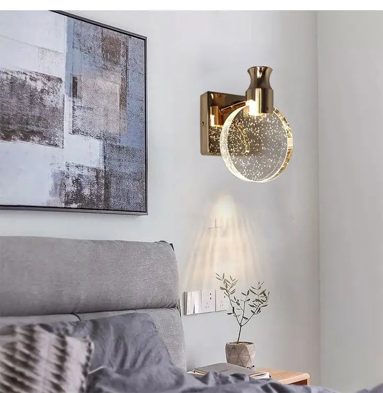Nellie Crystal Wall Lights - Elegant LED Sconce Lighting for Bedroom, Living Room & Hallway | Modern Home Decor & Ambient Lighting Solution