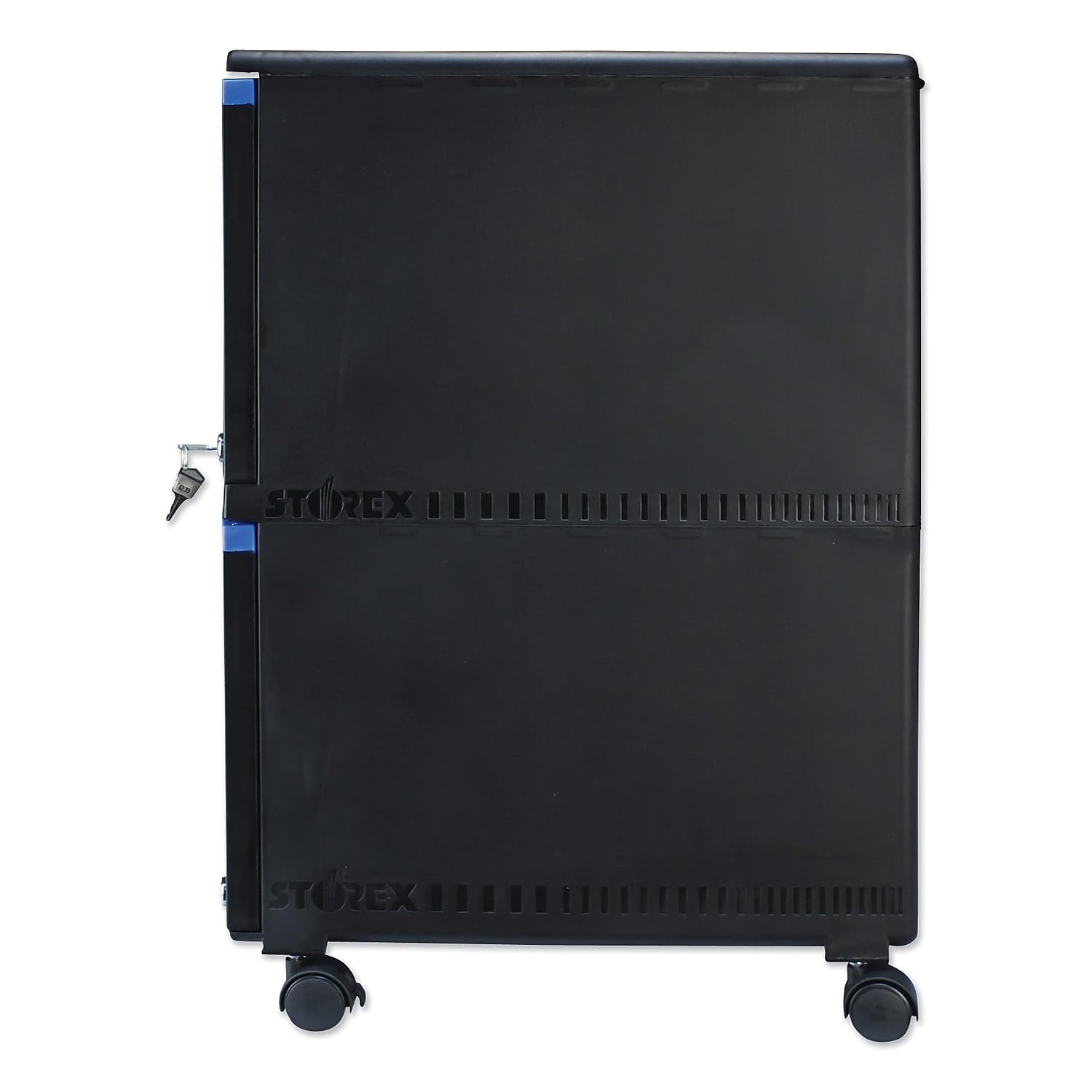 Storex 61314U01C Mobile 2-Drawer File Cabinet - 14.75