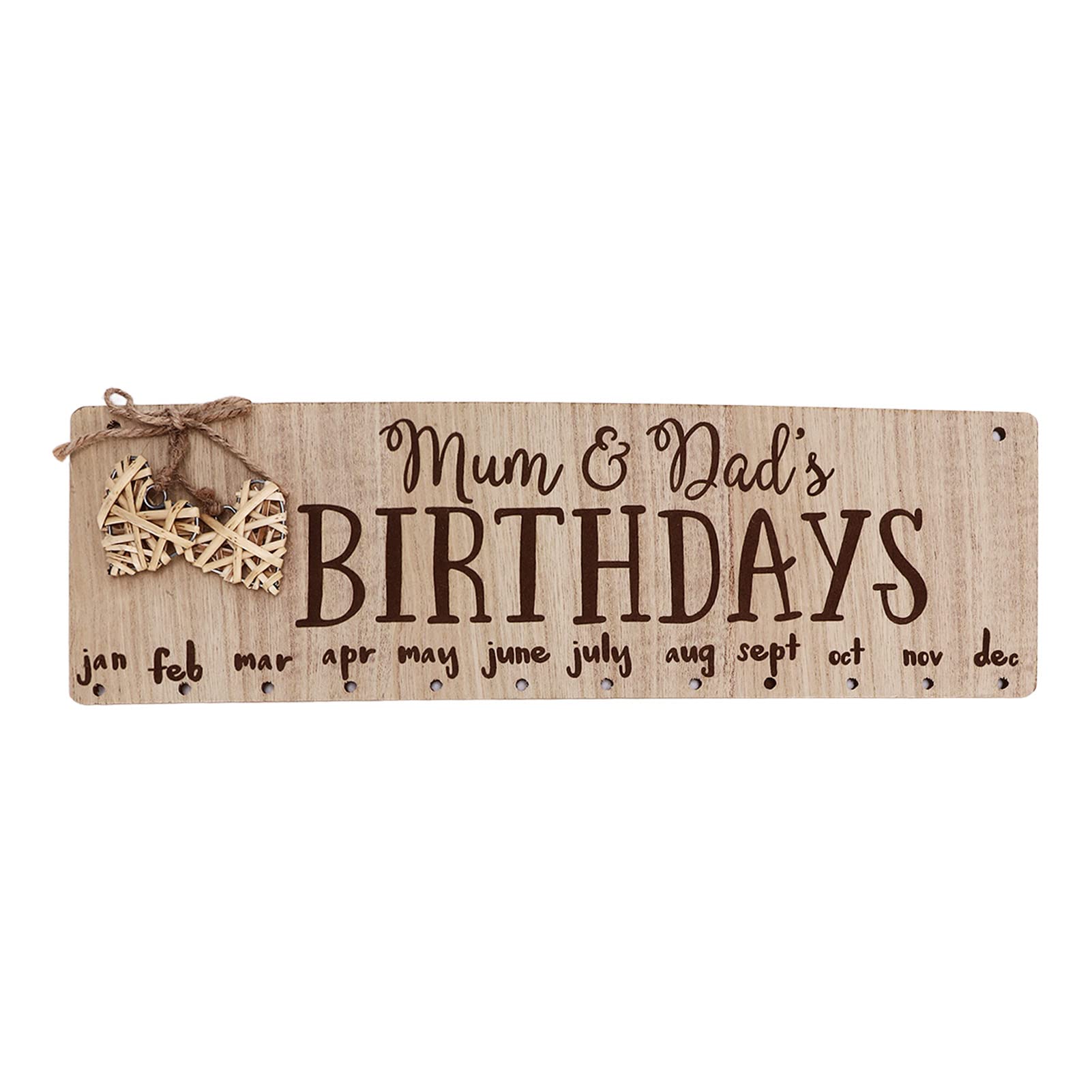 Wooden Surface Birthday Reminder Calendar - Perfect for Hallway, Living Room & Bedroom Decor - Track Important Dates & Events in Style